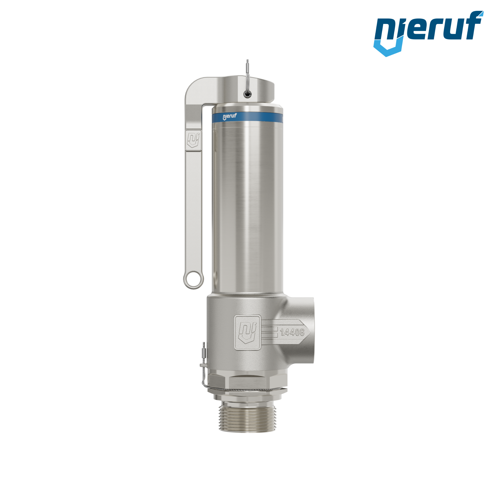 valvola di sicurezza criogenica DN20 1" M x 1" F SV14, acciaio inox PTFE, con leva