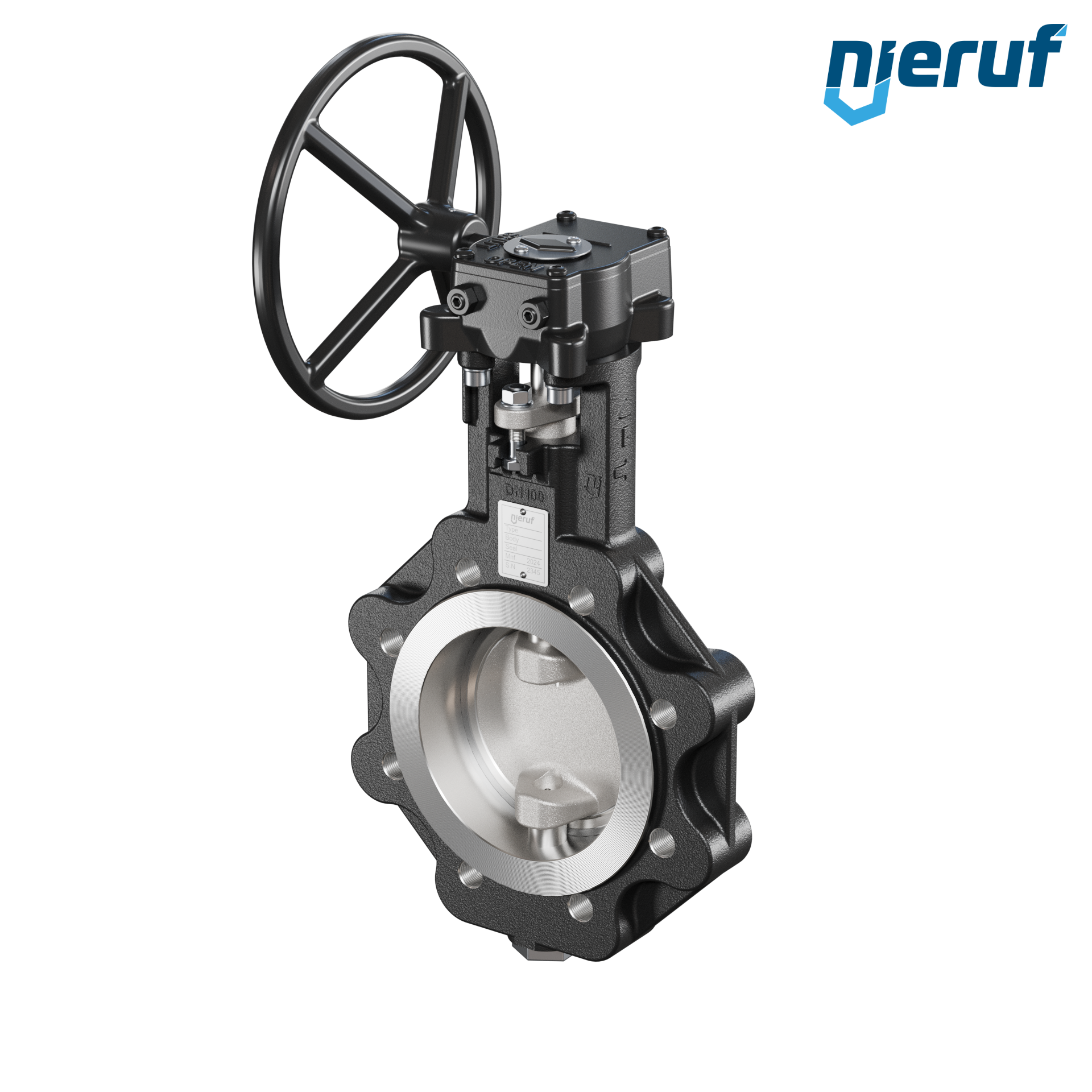 Double offset butterfly-valve AK12 DN 100 ANSI150 worm gear