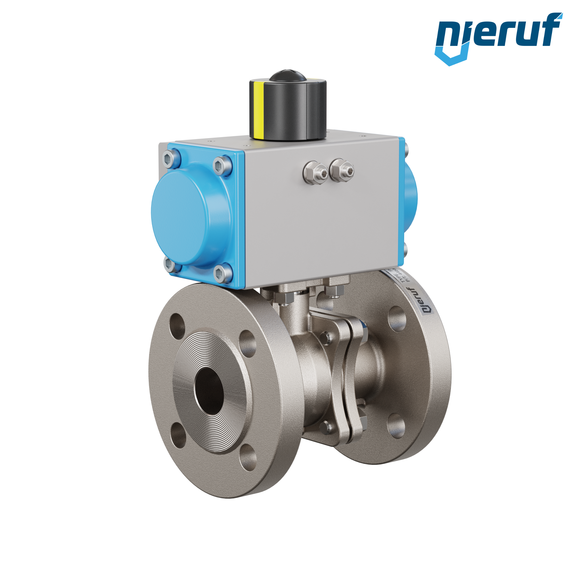 valvola a sfera flangiata DN25 PK05 azionamento rotativo pneumatico a doppio effetto