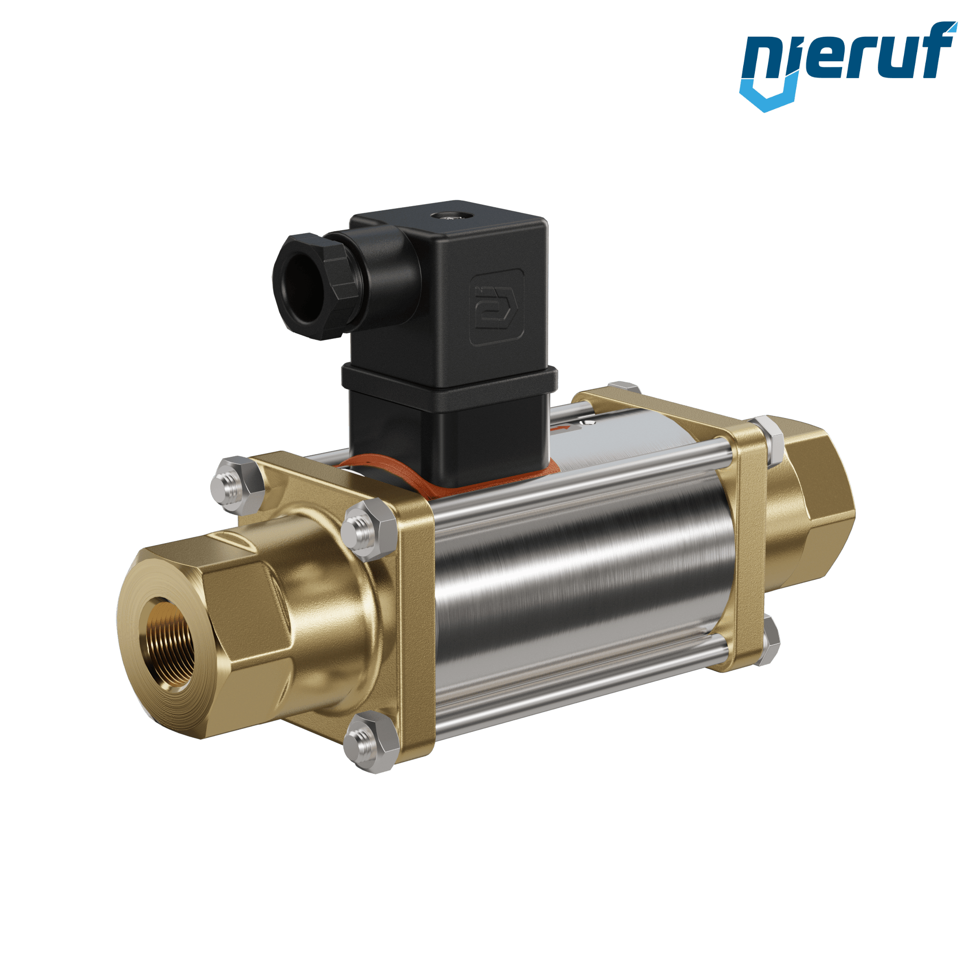 valvola coassiale 3/8" pollici filettatura interna - DN10 ottone 230V AC NO - per applicazione con acqua