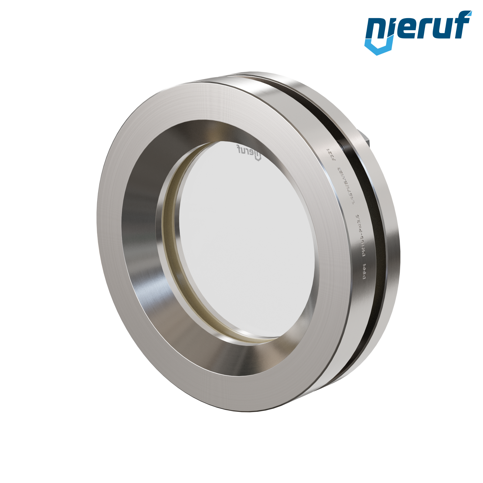 oblò di osservazione per serbatoi DN100 BS01 acciaio inossidabile 1.4571 NBR vetro borosilicato 2,5bar