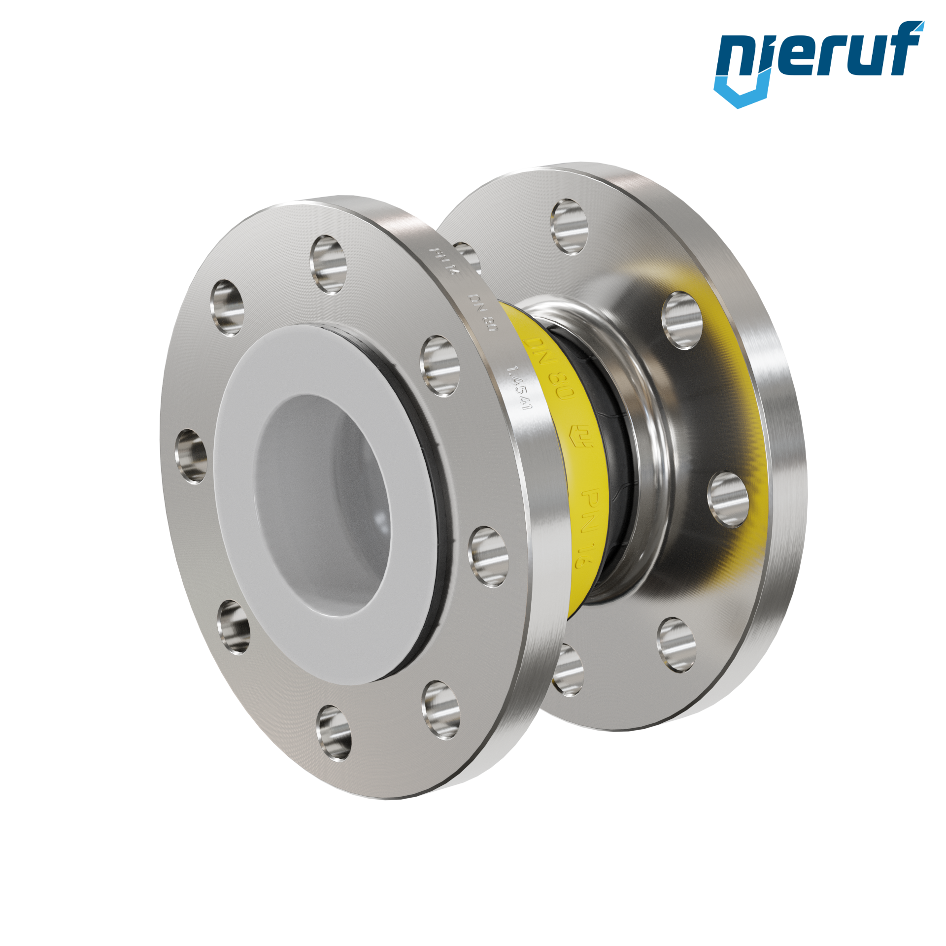 Compensatore rivestimento in PTFE DN80 versione KP04 flange in acciaio inox NBR