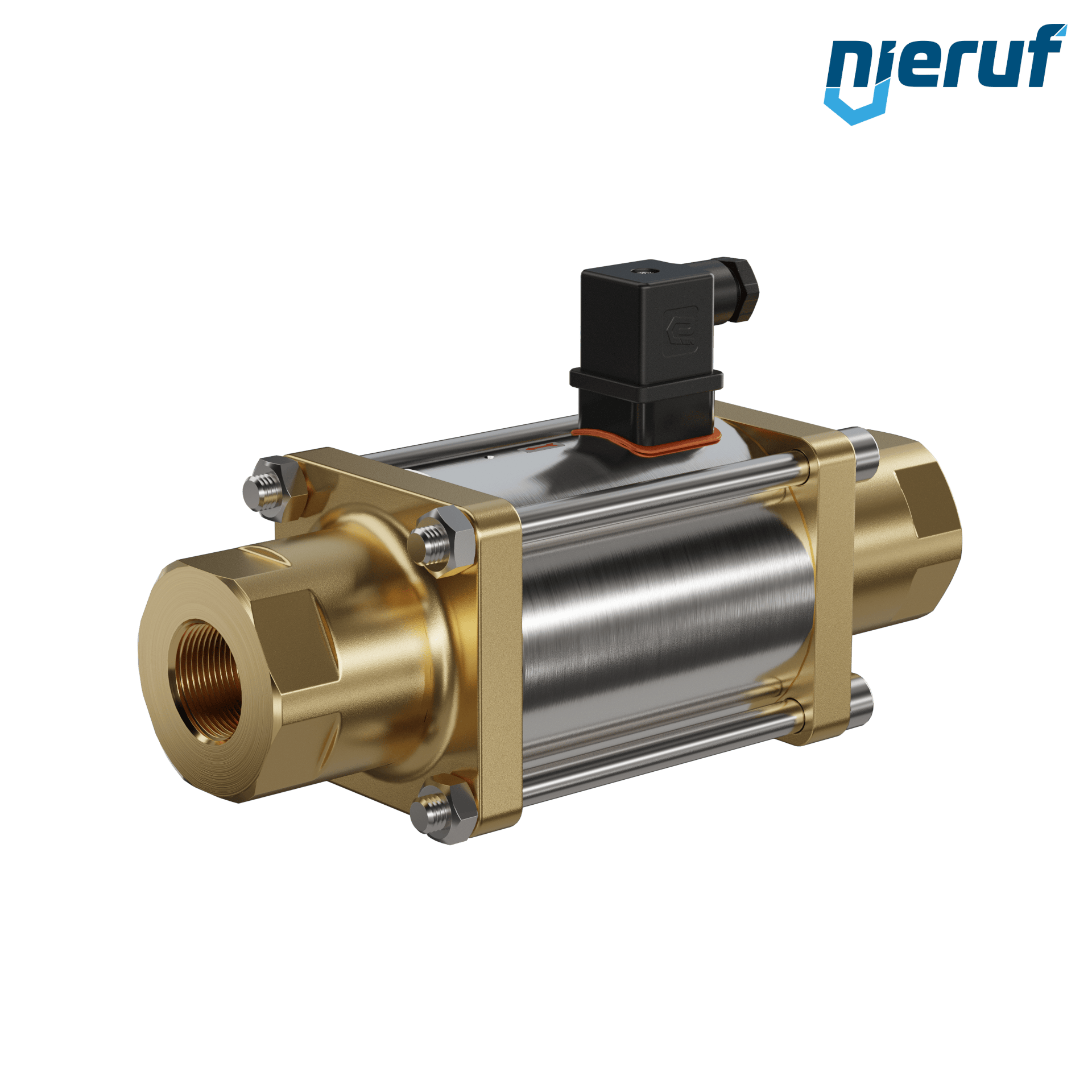 valvola coassiale a 3/2 vie 1" pollici filettatura interna - DN25 ottone 24V DC NC - per applicazione con acqua