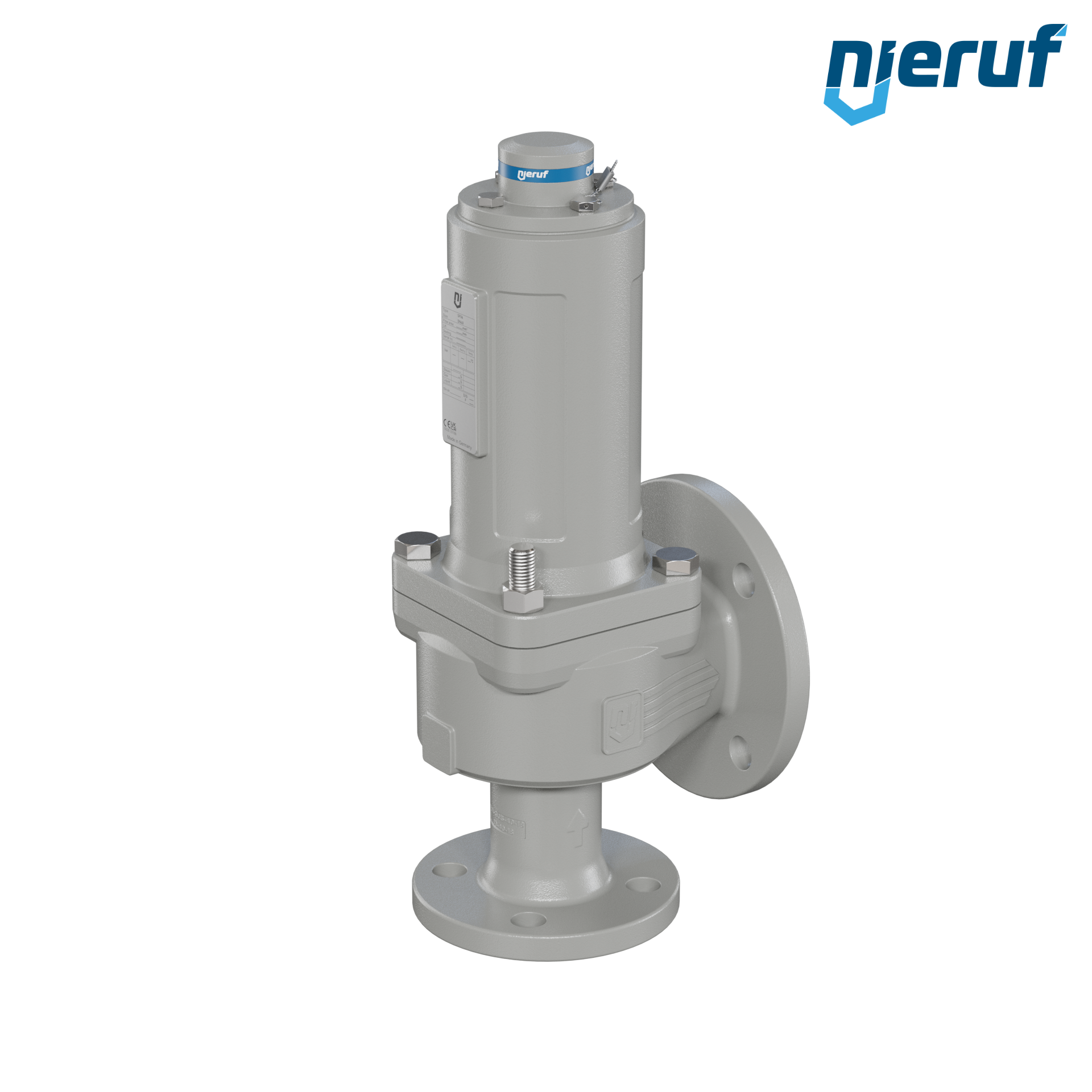 valvola di sicurezza flangiata DN40/DN65 SF06, cappello della molla a tenuta di gas (antigas) PTFE, senza dispositivo di sollevamento