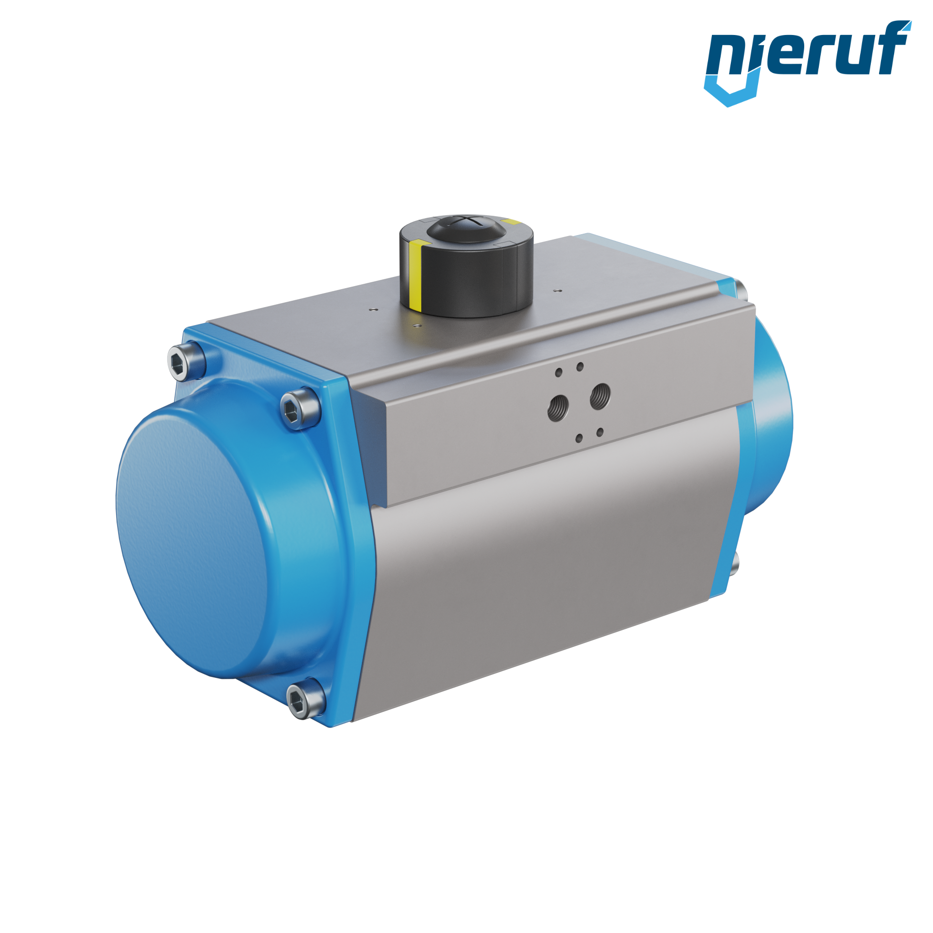 attuatore pneumatico AN02 a singolo effetto, apertura a molla versione per alta temperatura GS-125 90° con 12 molle