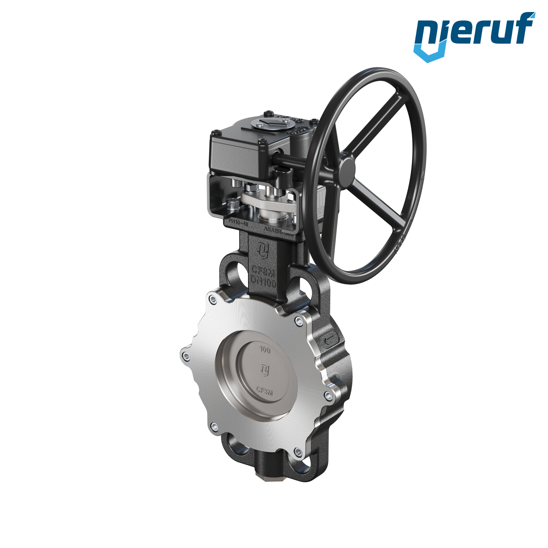 valvola a farfalla triplo eccentrico AK13 DN 100 PN10-40 ANSI150-300 volantino