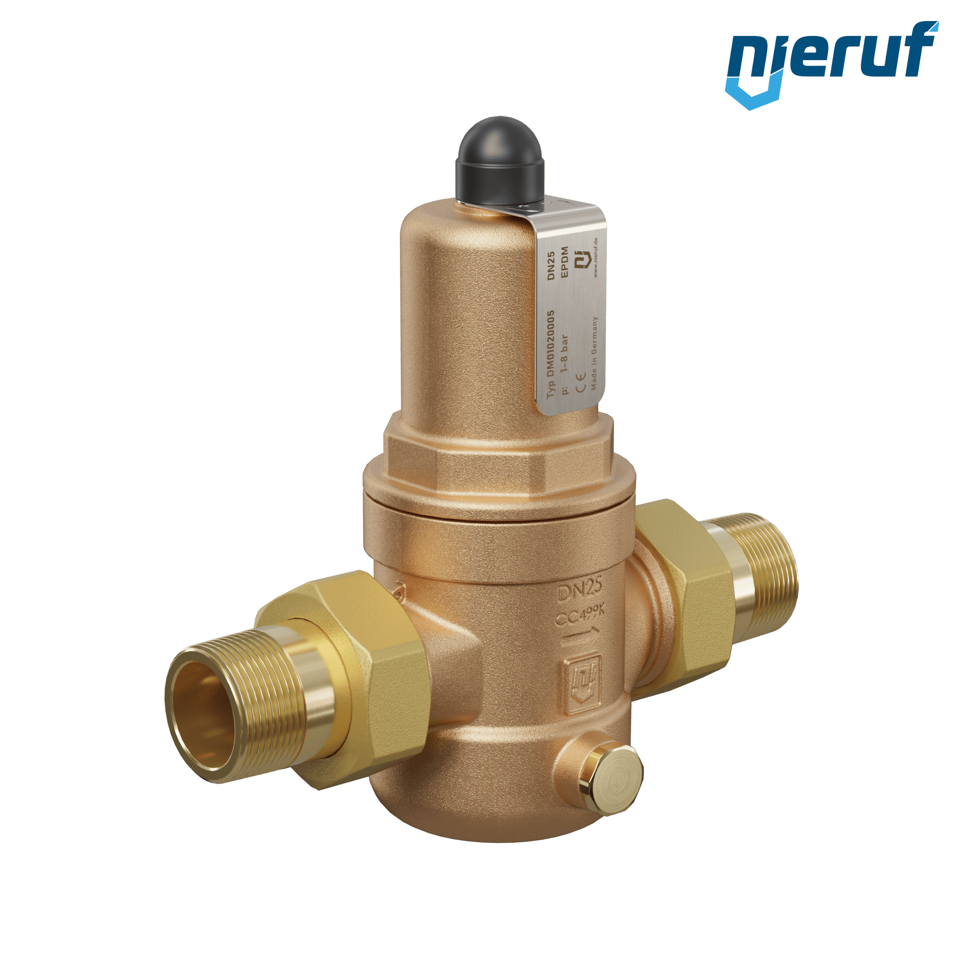 réducteur de pression 1" pouce mâle DM01 bronze EPDM 1.0 - 8.0 bar