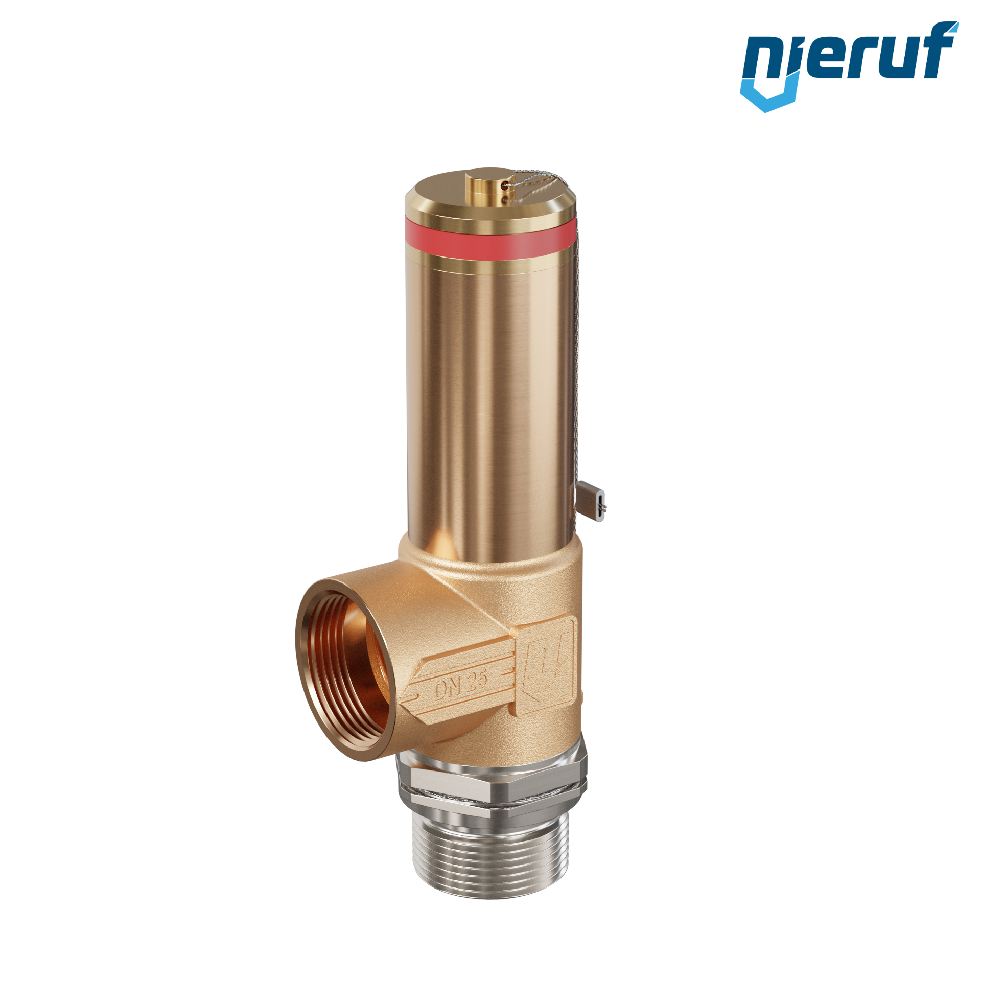 Kriogeniczny zawór bezpieczeństwa bez podnoszenia DN15 1" GZ x 1" GW SV18, stal nierdzewna & brąz PTFE