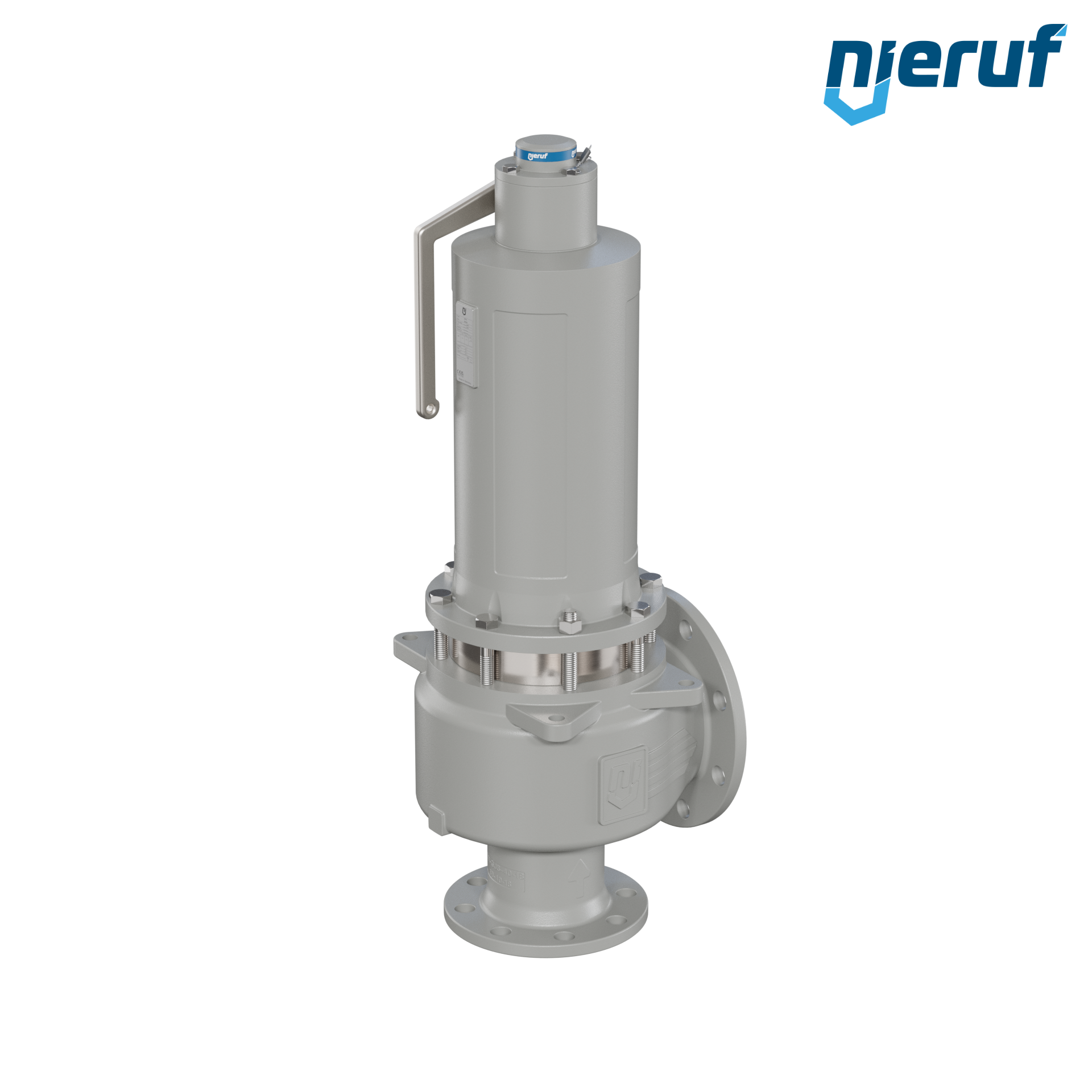 valvola di sicurezza flangiata DN100/DN150 SF06, cappello della molla a tenuta di gas (antigas) & manicotto di tenuta in acciaio inossidabile PTFE, dispositivo di sollevamento con leva