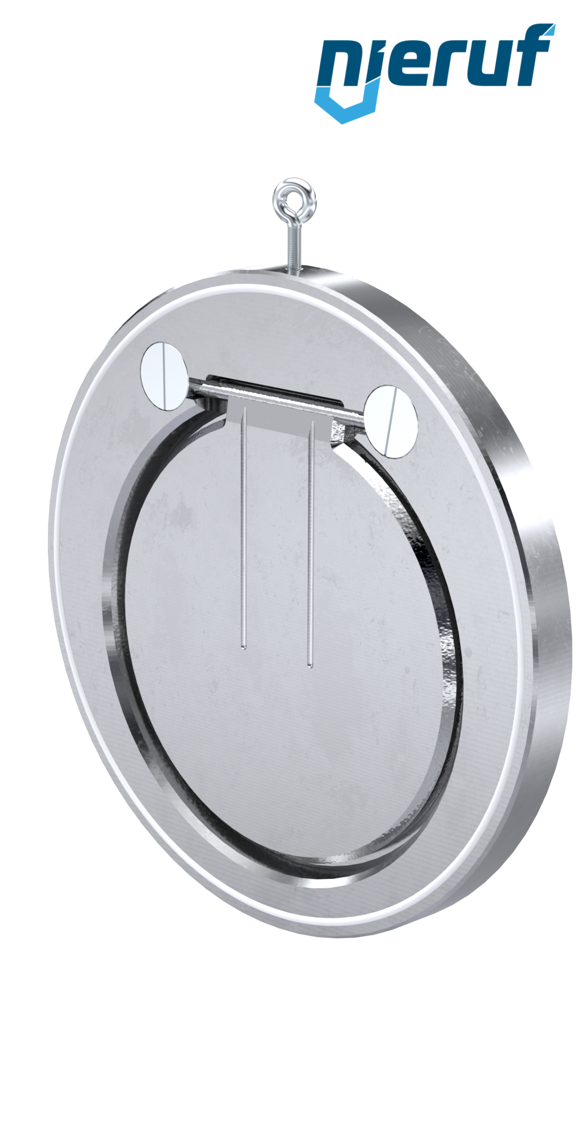Zwischenflansch-Rückschlagklappe DN350 ZR02 Edelstahl 1.4408 PTFE