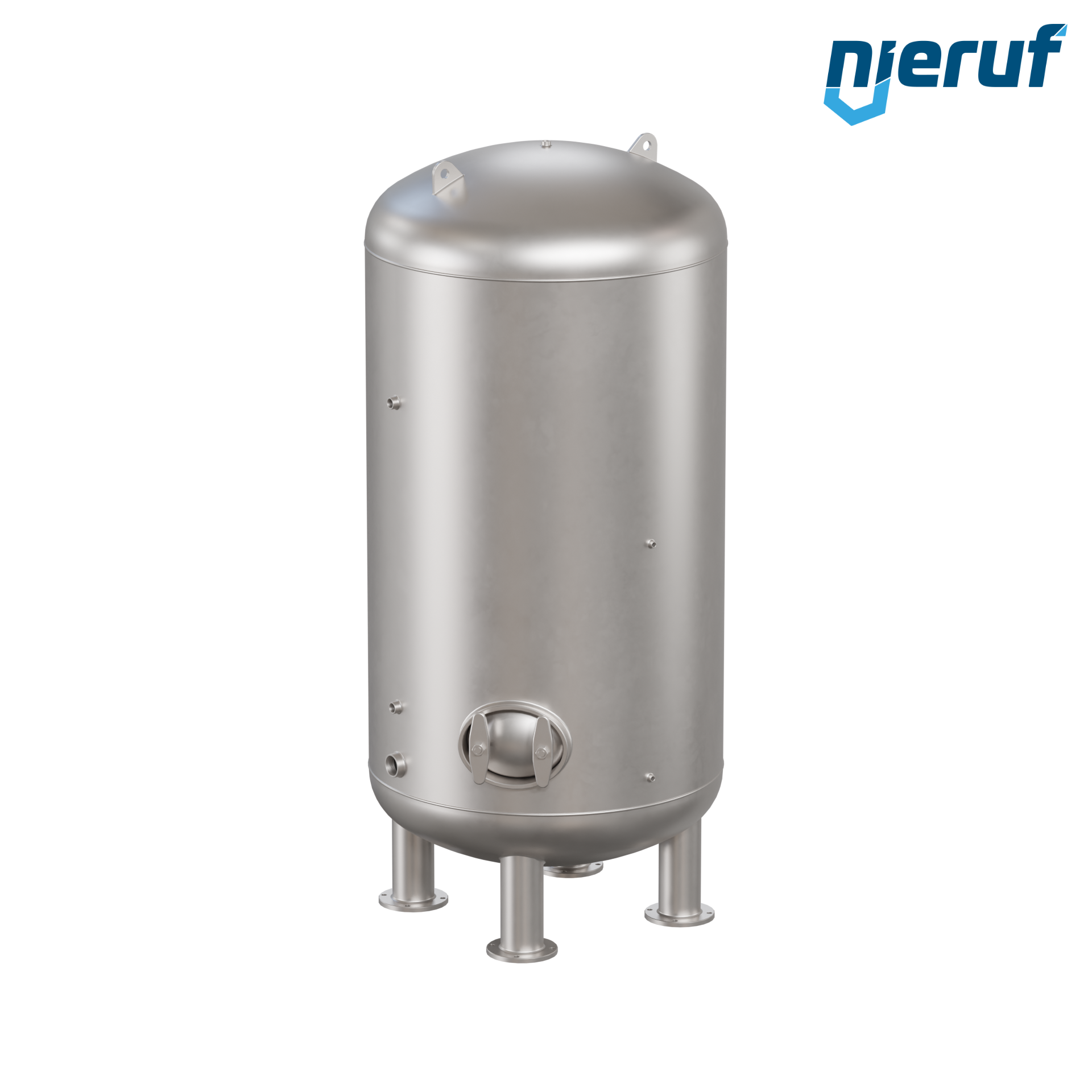 Serbatoio a pressione per acqua verticale BE04 5000 litri, 0-10 bar, acciaio inox