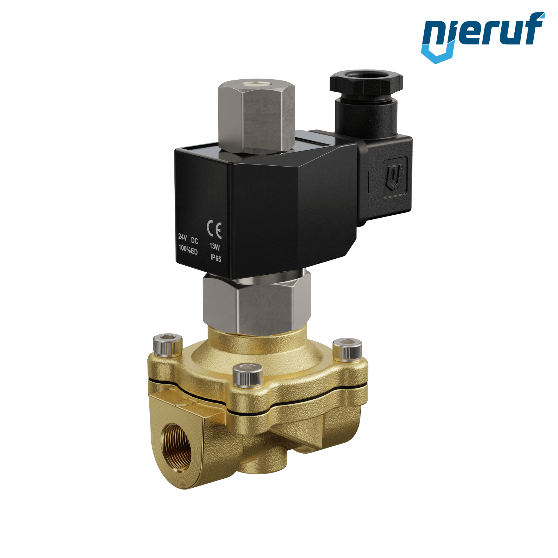 elettrovalvola DN16 G 3/8" pollici ottone MV06 EPDM 24V DC NO