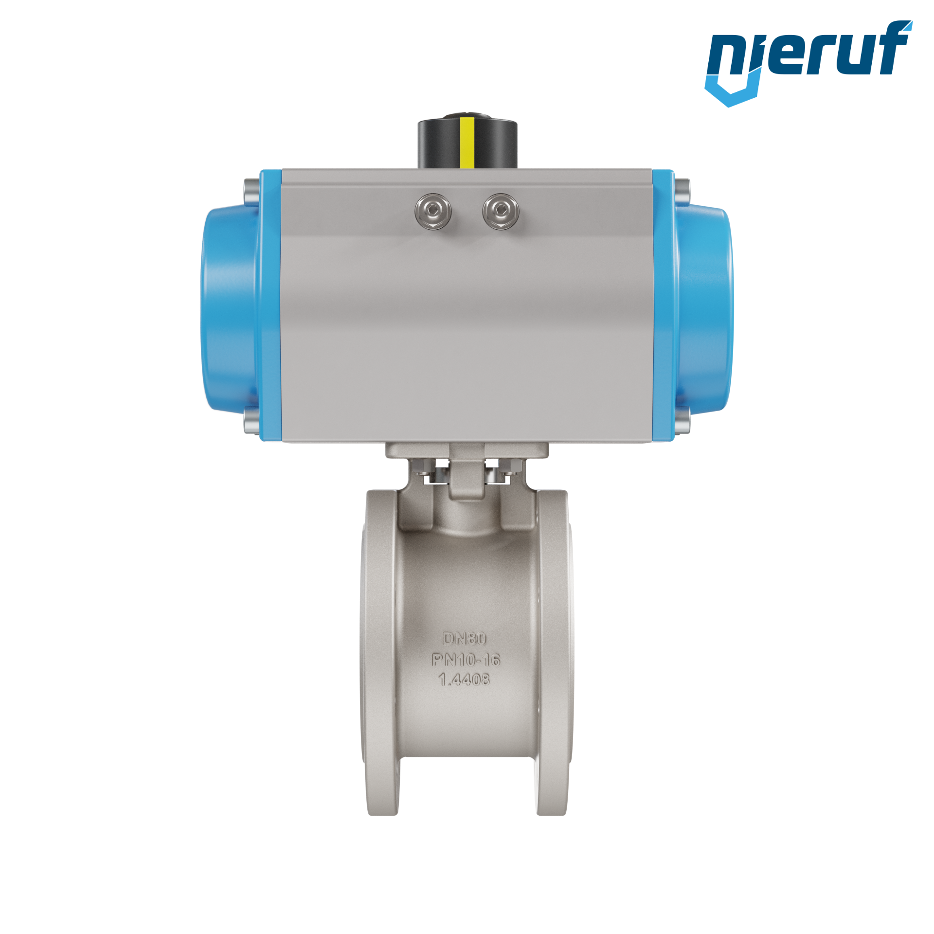 valvola a sfera flangiata dal design compatto DN80 PK07 azionamento rotativo pneumatico a semplice effetto