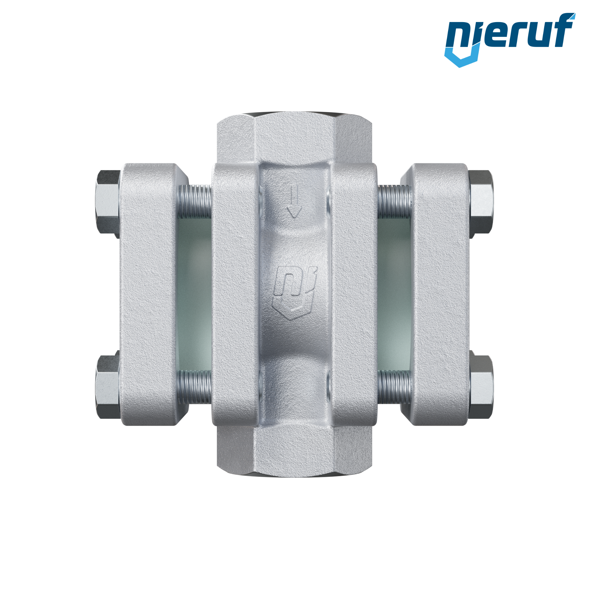 Specola visiva G 1" pollici acciaio 1.0619 40 bar filettatura interna BSP vetro borosilicato versione standard