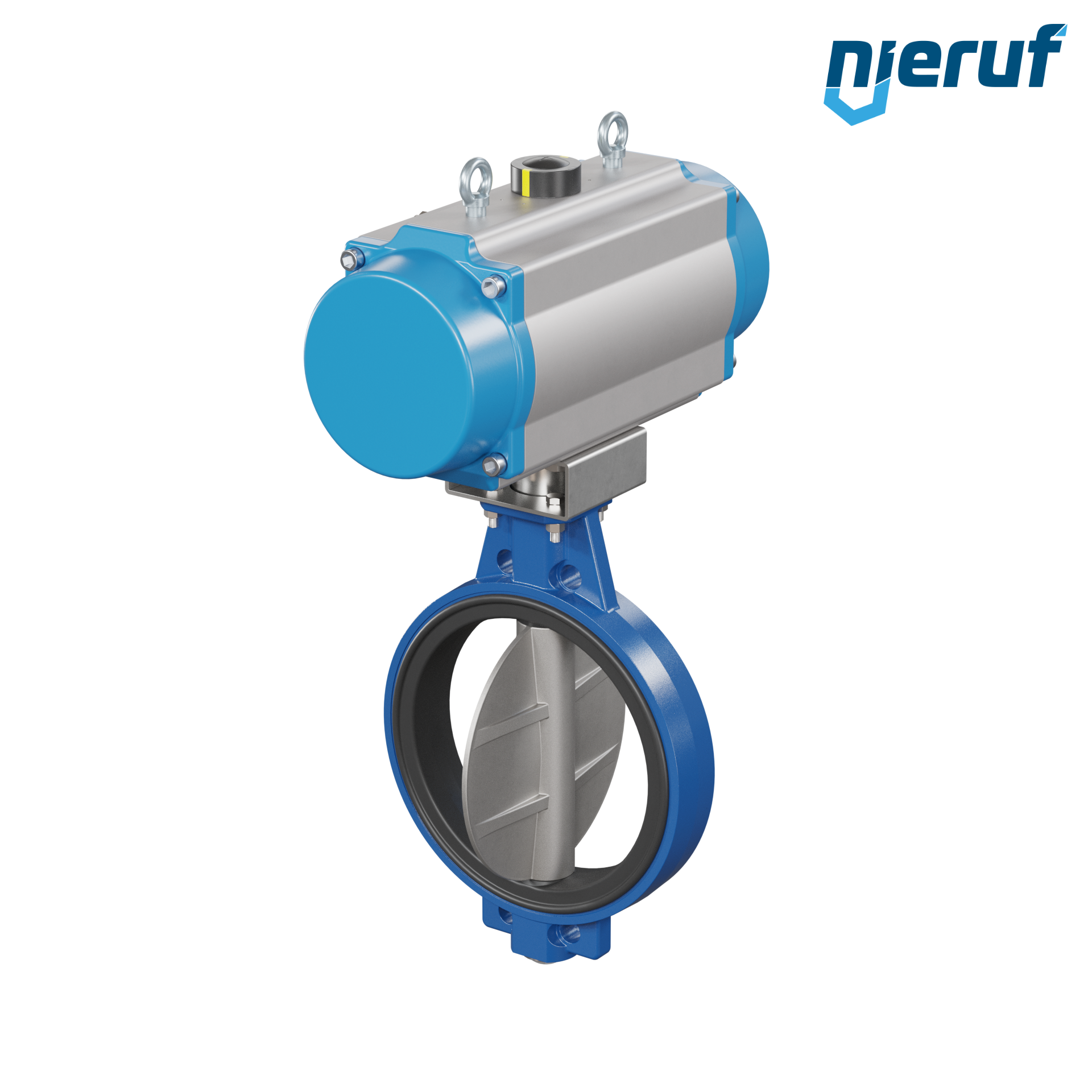 Butterfly valve DN 350 AK01 EPDM DVGW drinking water, WRAS, ACS, W270 pneumatic actuator single acting normally open