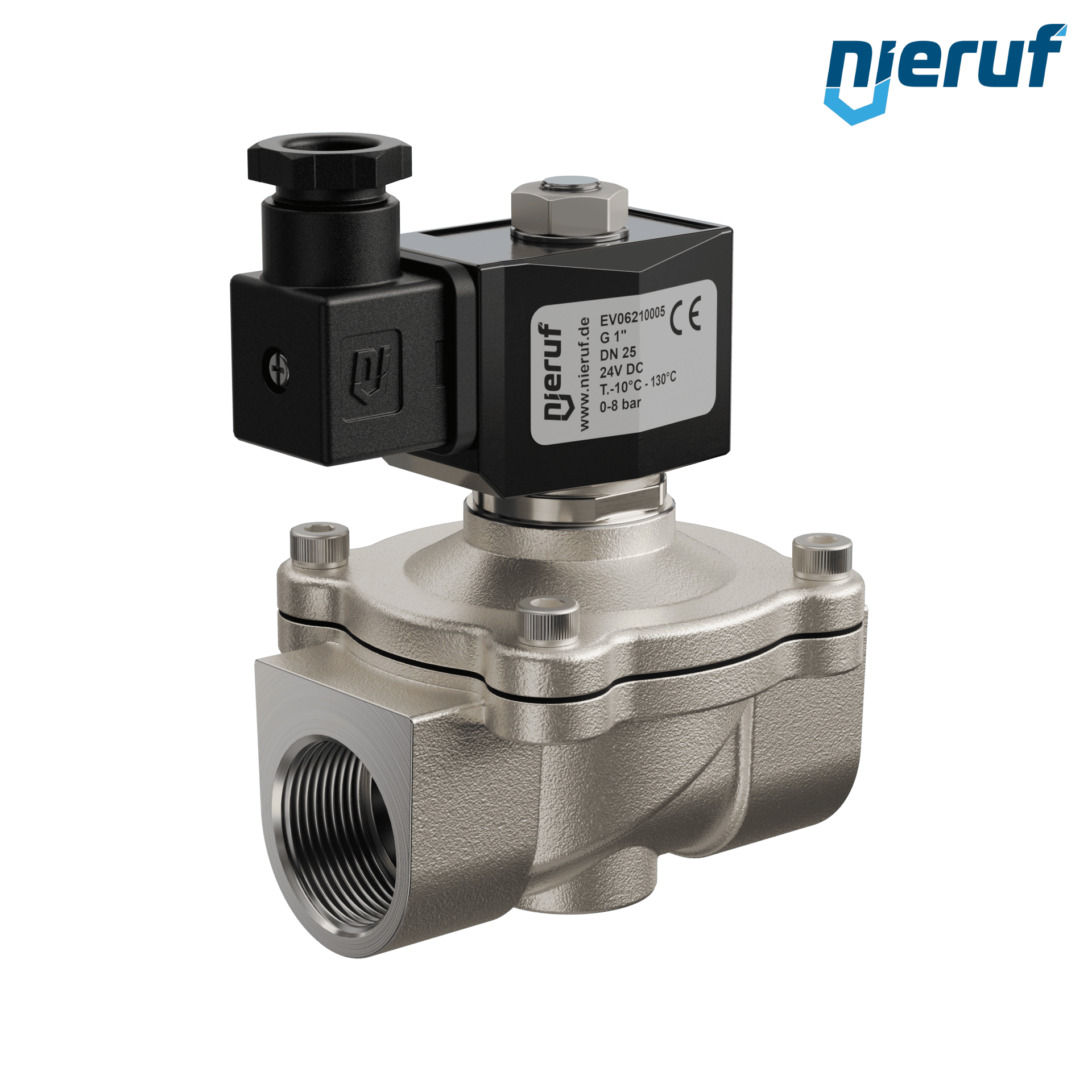 électrovanne G 1" pouce acier inoxydable EV06 EPDM 24V DC