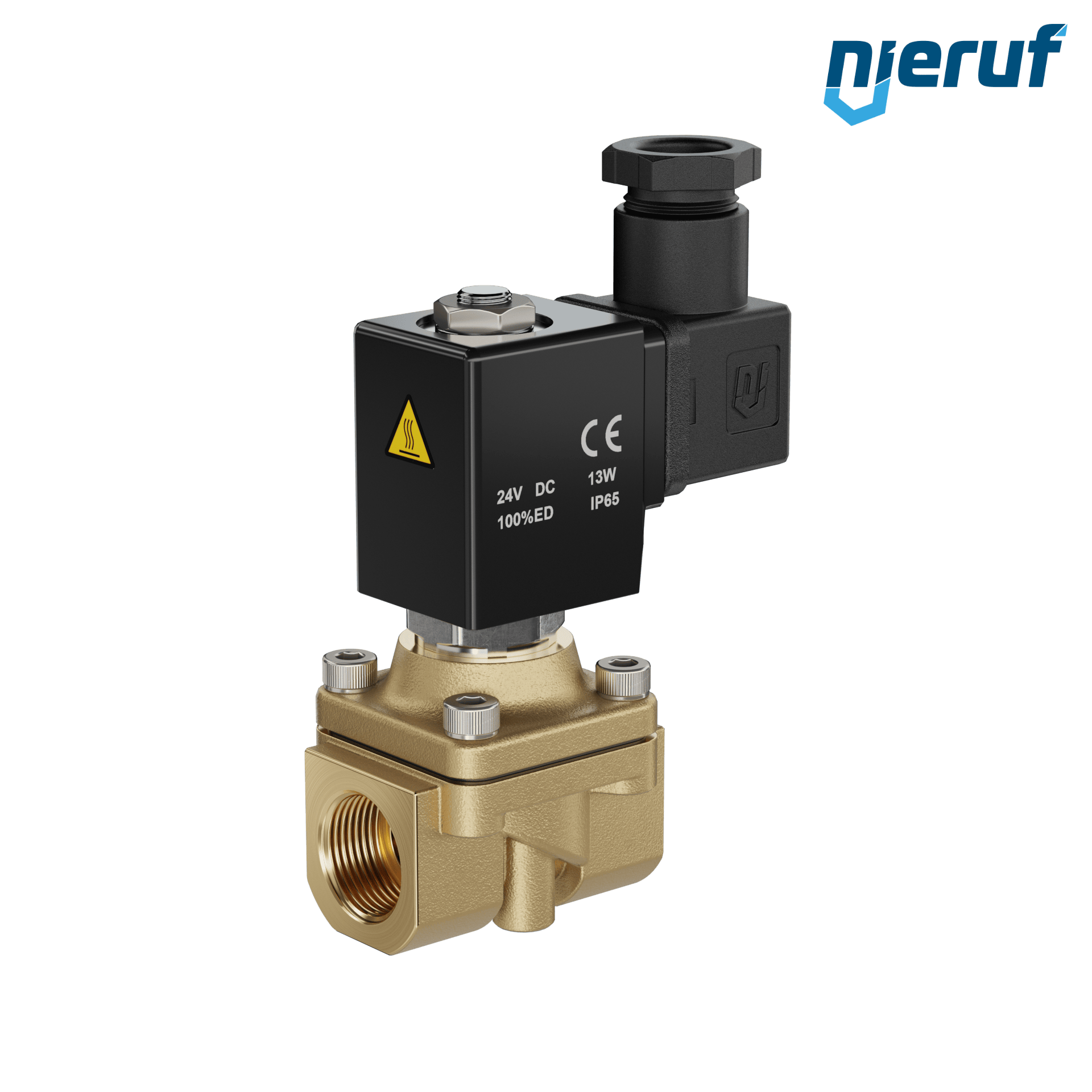 elettrovalvola G 1/2" pollici ottone MV07 NBR 24V DC