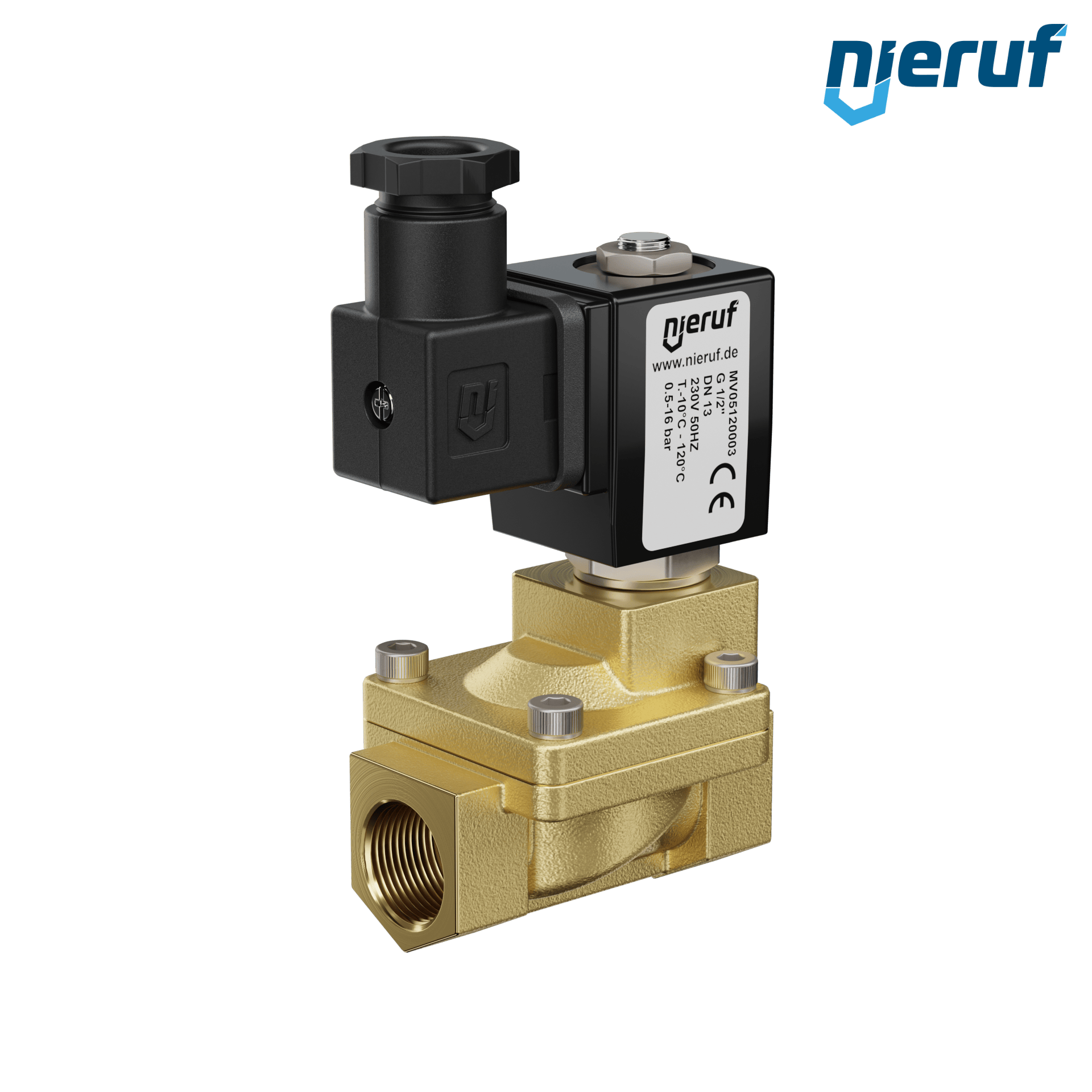 elettrovalvola G 1/2" pollici ottone MV05 FKM 230V 50Hz