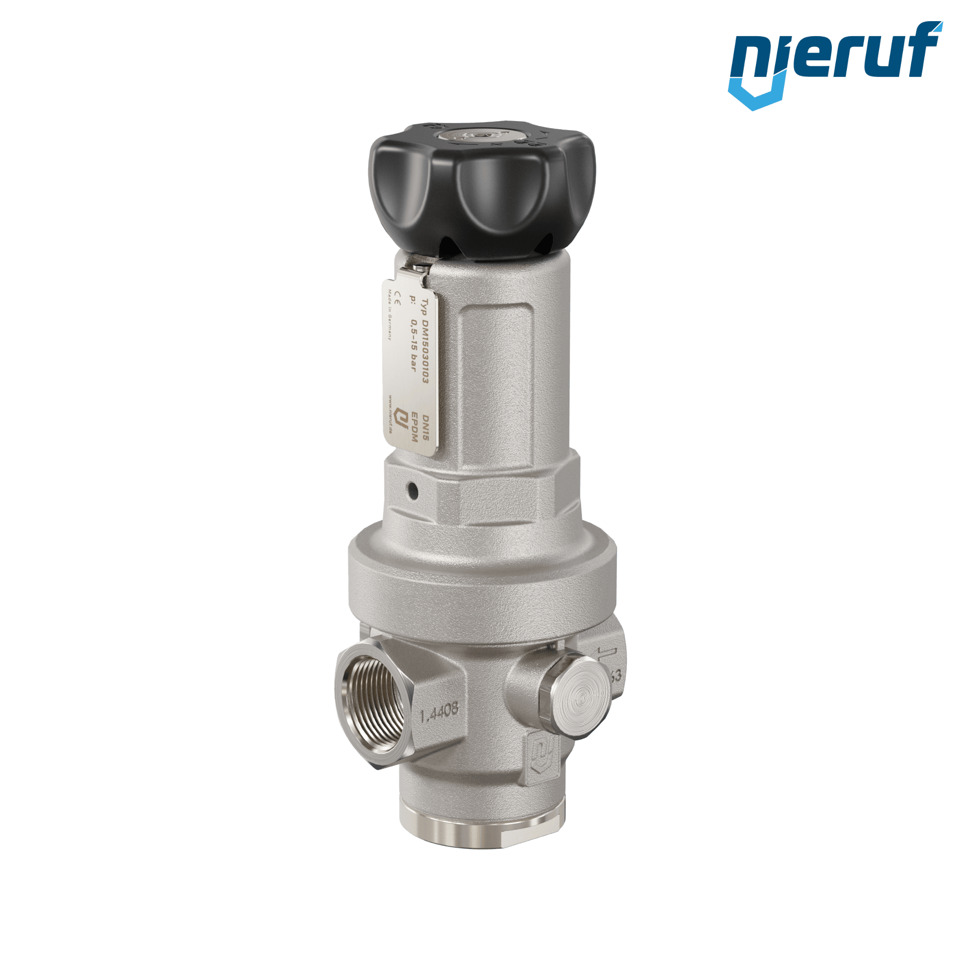 regolatore di pressione di precisione 1/2" pollici DM15 acciaio inossidabile EPDM 0.5 - 15.0 bar