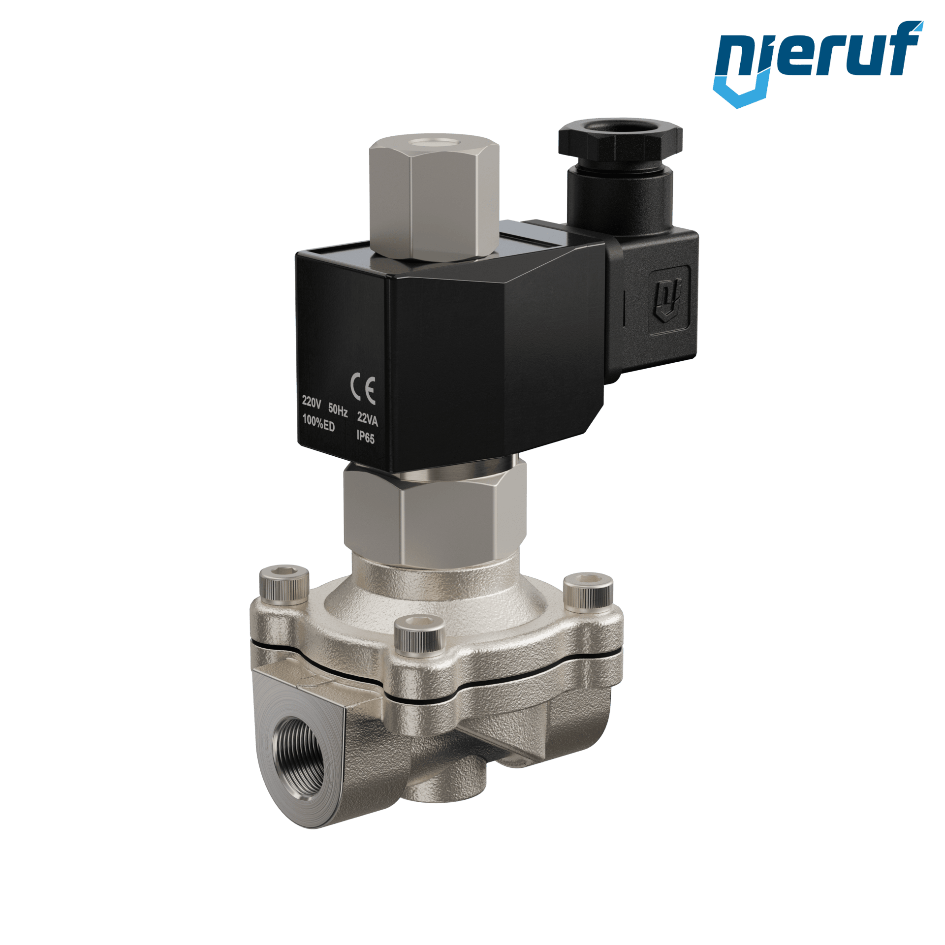 elettrovalvola DN16 G 3/8" pollici NO - normalmente aperta 230V 50Hz