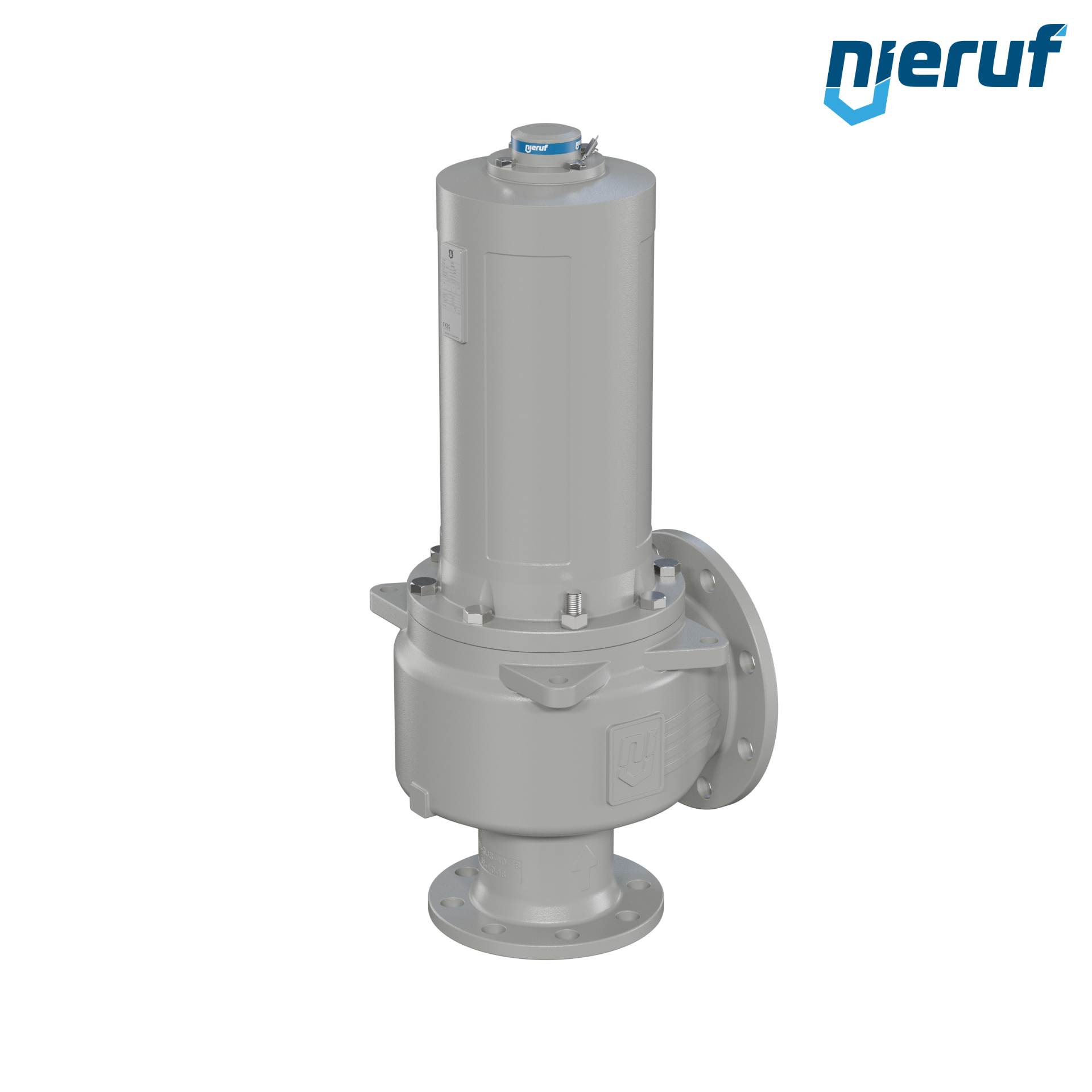 valvola di sicurezza flangiata DN100/DN150 SF06, cappello della molla a tenuta di gas (antigas) PTFE, senza dispositivo di sollevamento