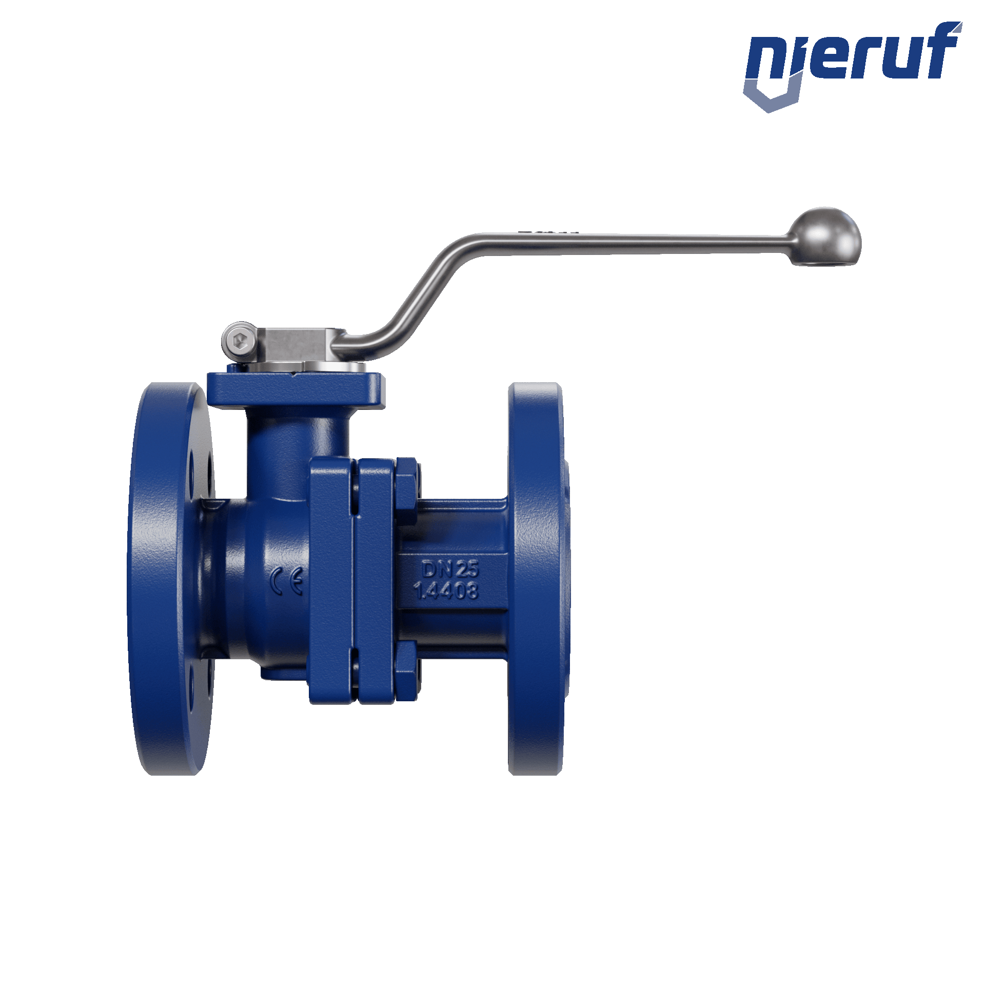 valvola a sfera flangiata per alte temperature FK12 DN25 PN40 in acciaio fuso 1.0619 fino a +25