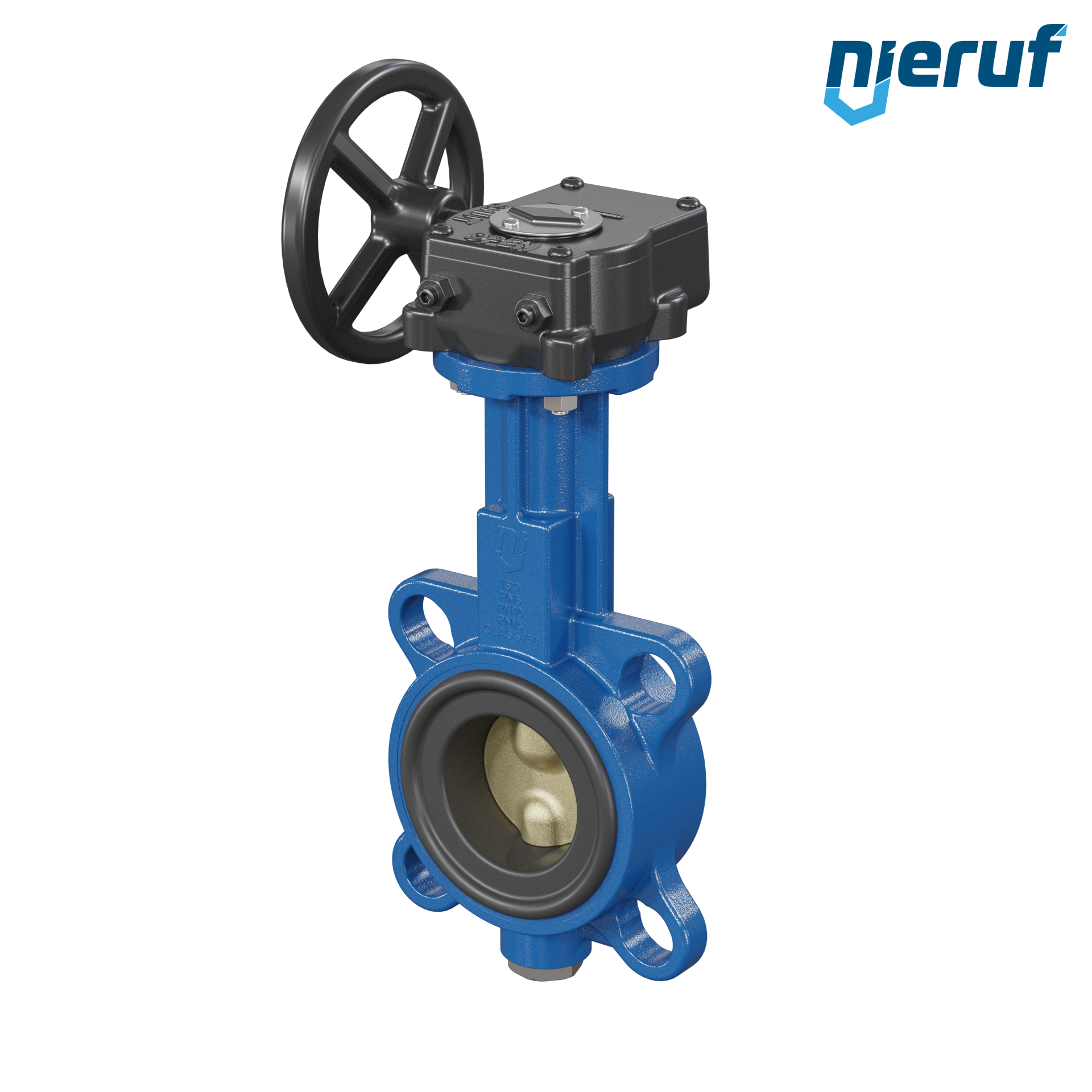 valvola a farfalla per l'acqua di mare DN 50 PN6-PN10-PN16 & ANSI150 AK15 volantino