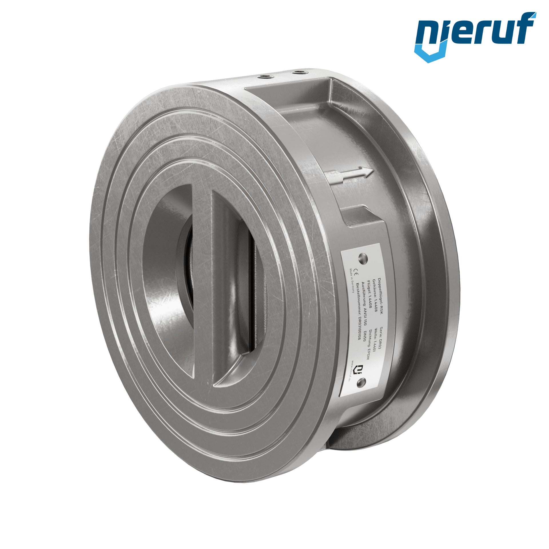 valvola di ritegno a doppio battente DN50 ANSI150 DR03 ANSI 150 acciaio inossidabile 1.4408 EPDM