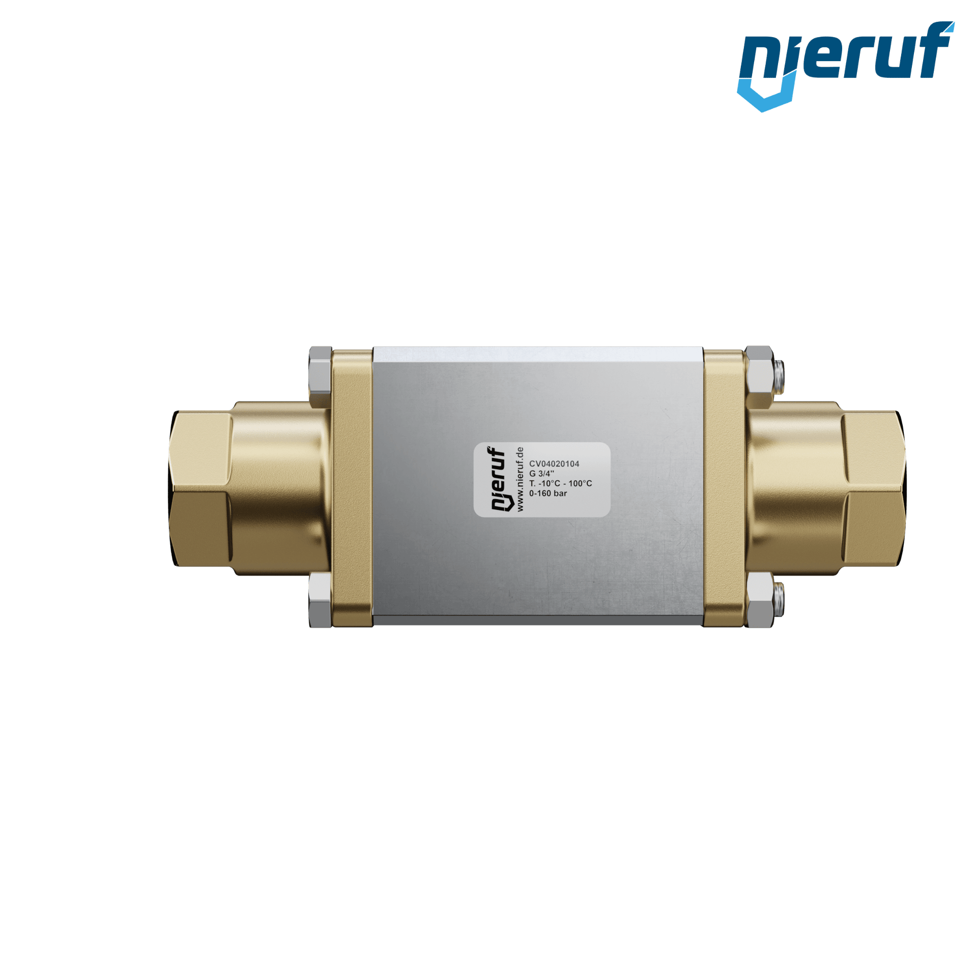 valvola coassiale a 2/2 vie CV04 3/4" pollici filettatura interna - DN20 ottone max. 160 bar NO - per applicazione con acqua