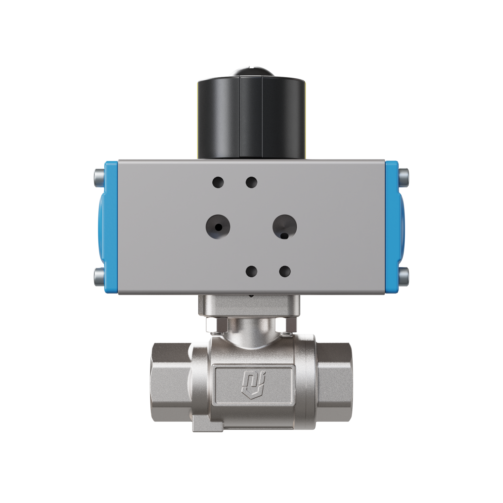 valvola a sfera con attuatore pneumatico DN8 - 1/4" pollici acciaio inossidabile azionamento pneumatico rotativo PK02 DVGW W