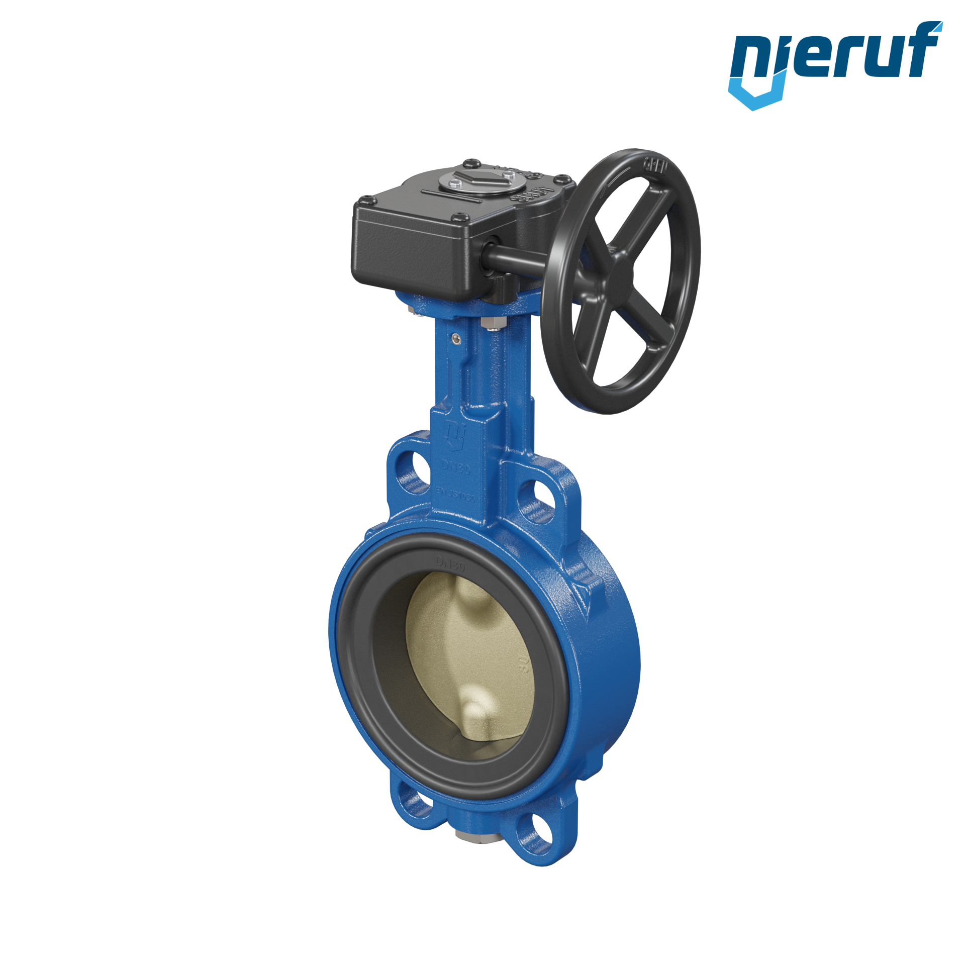valvola a farfalla per l'acqua di mare DN 80 PN6-PN10-PN16 & ANSI150 AK15 volantino