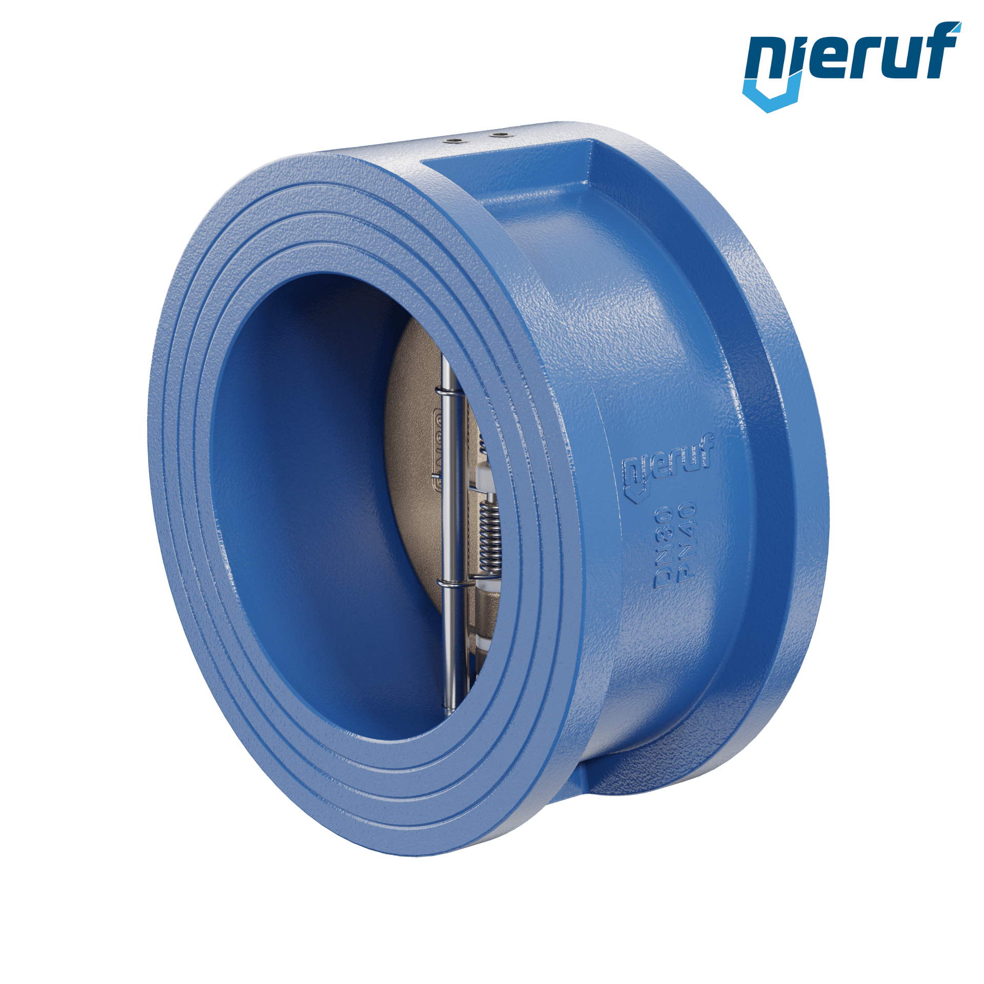valvola di ritegno a doppio battente DN80 ANSI150 DR04 ANSI 150 GGG40 con rivestimento epossidico blu 180µm  EPDM