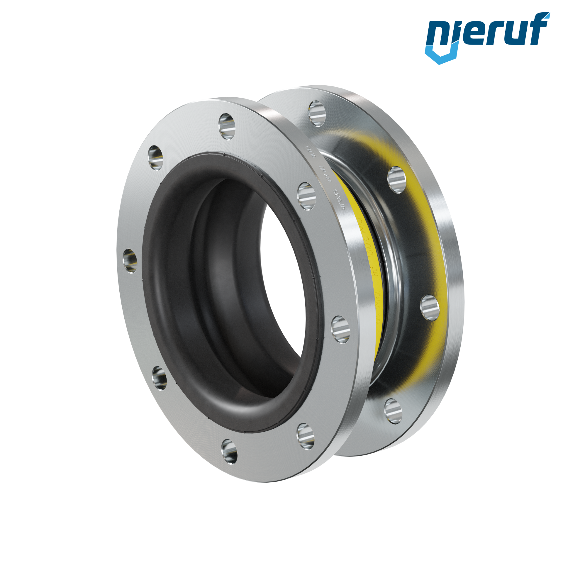 Compensatore DN200 tipo KP04 flange acciaio, manicotto NBR