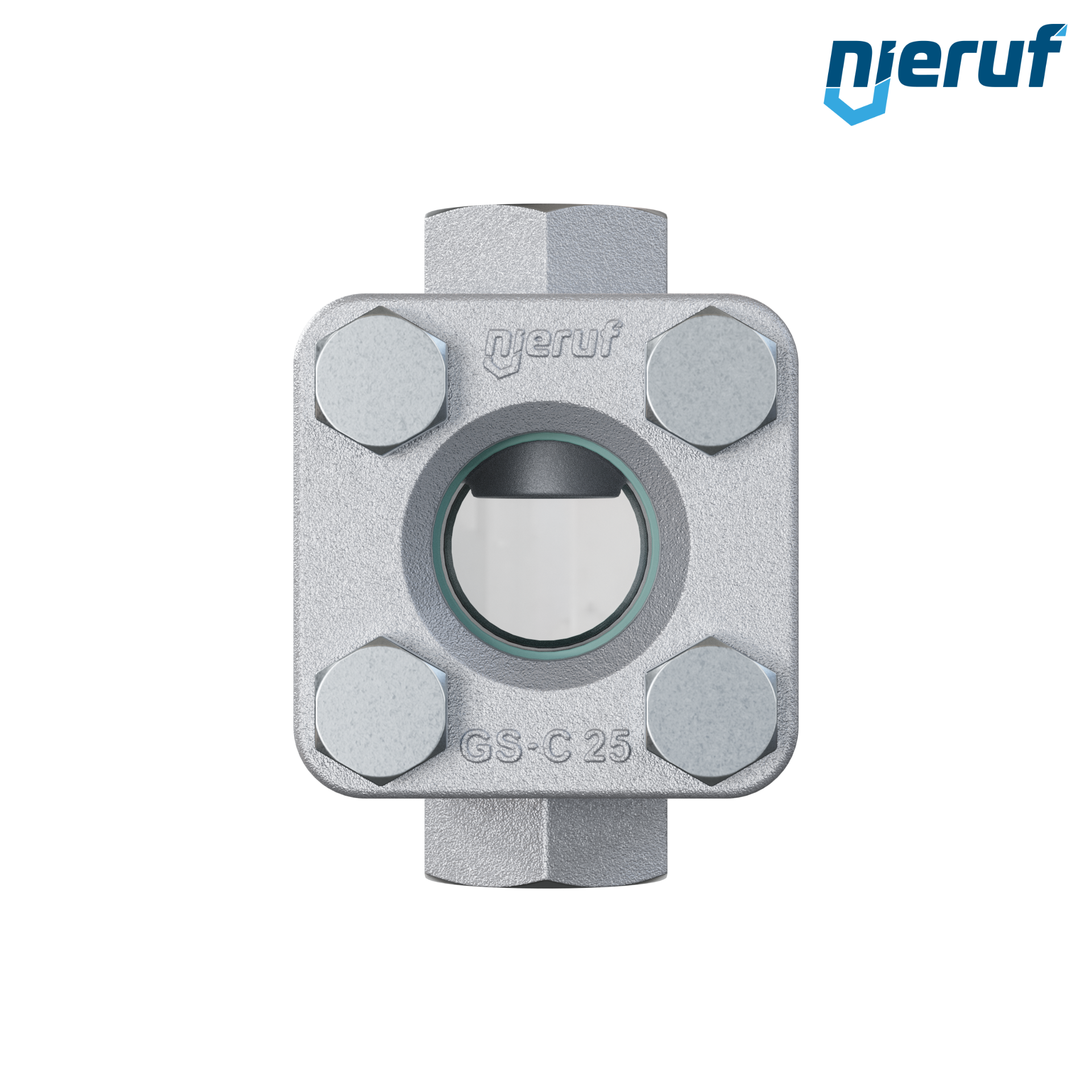 oblò di osservazione / specola visiva G 1/2" pollici acciaio fuso vetro borosilicato