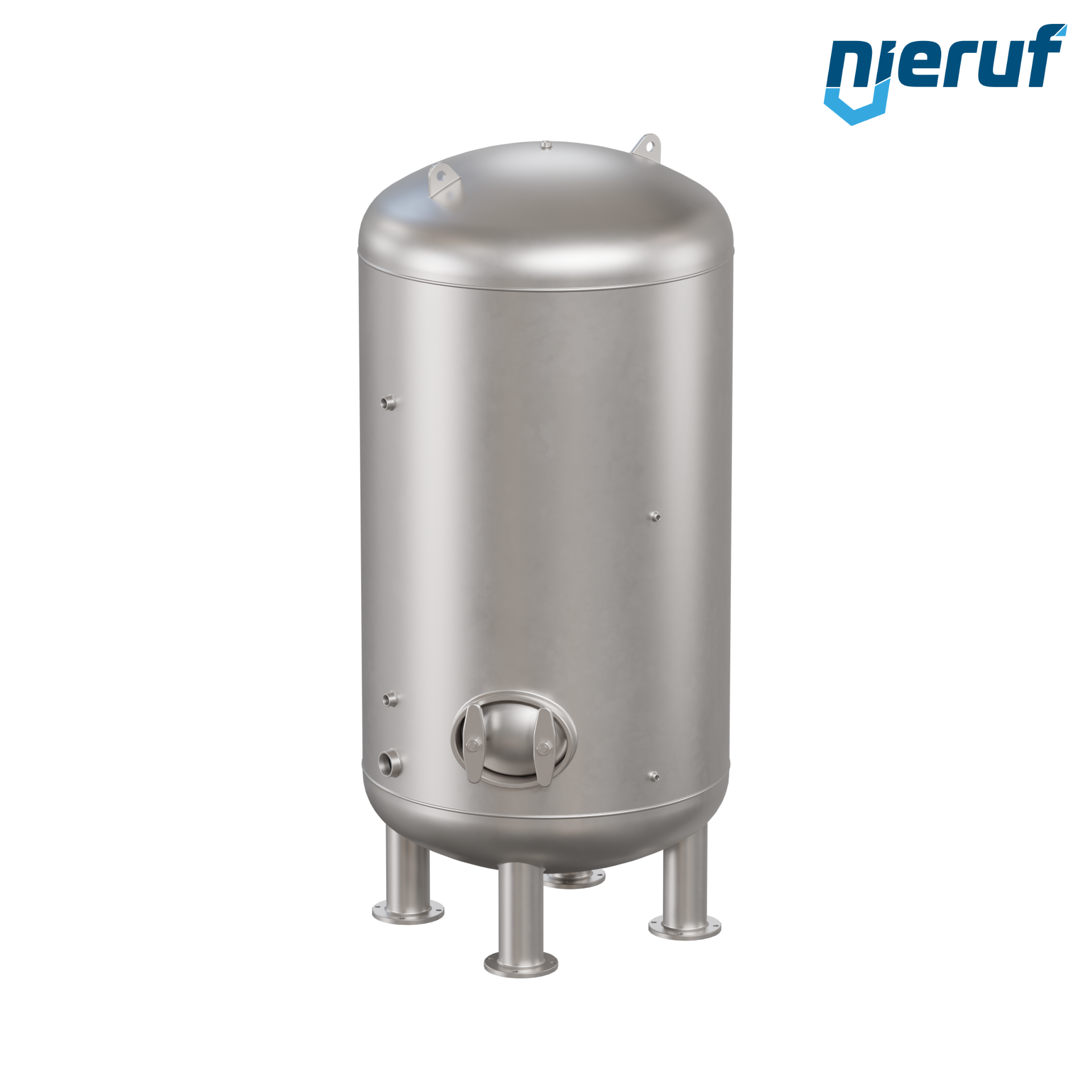 Serbatoio a pressione per acqua verticale BE04 4000 litri, 0-10 bar, acciaio inox