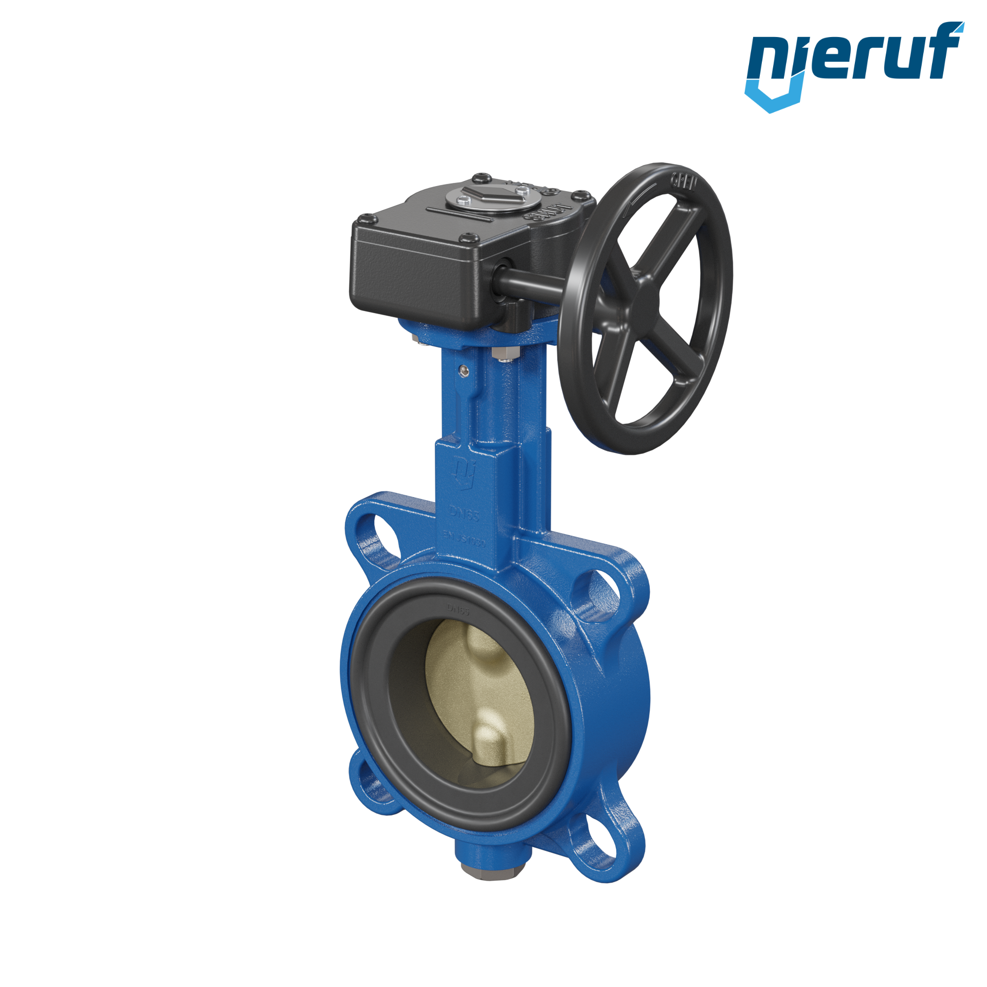 valvola a farfalla per l'acqua di mare DN 65 PN6-PN10-PN16 & ANSI150 AK15 volantino