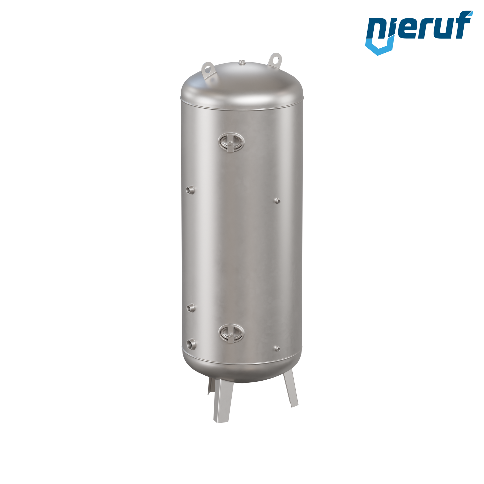 Serbatoio a pressione per acqua verticale BE04 1000 litri, 0-10 bar, acciaio inox