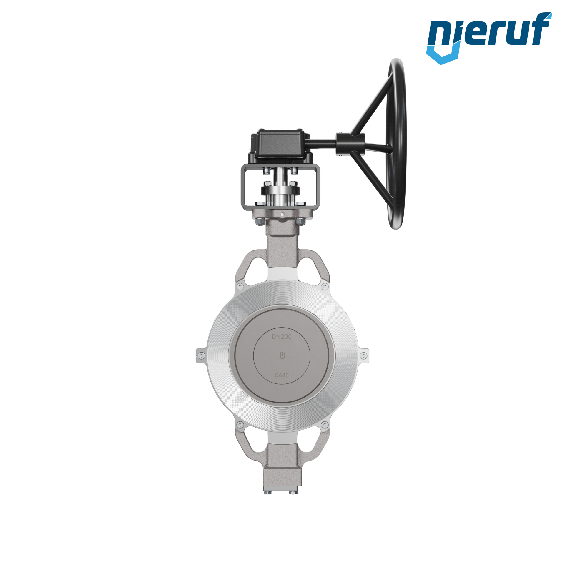 valvola a farfalla triplo eccentrico acciaio inox AK13 DN 200 PN10-40 ANSI150-300 volantino