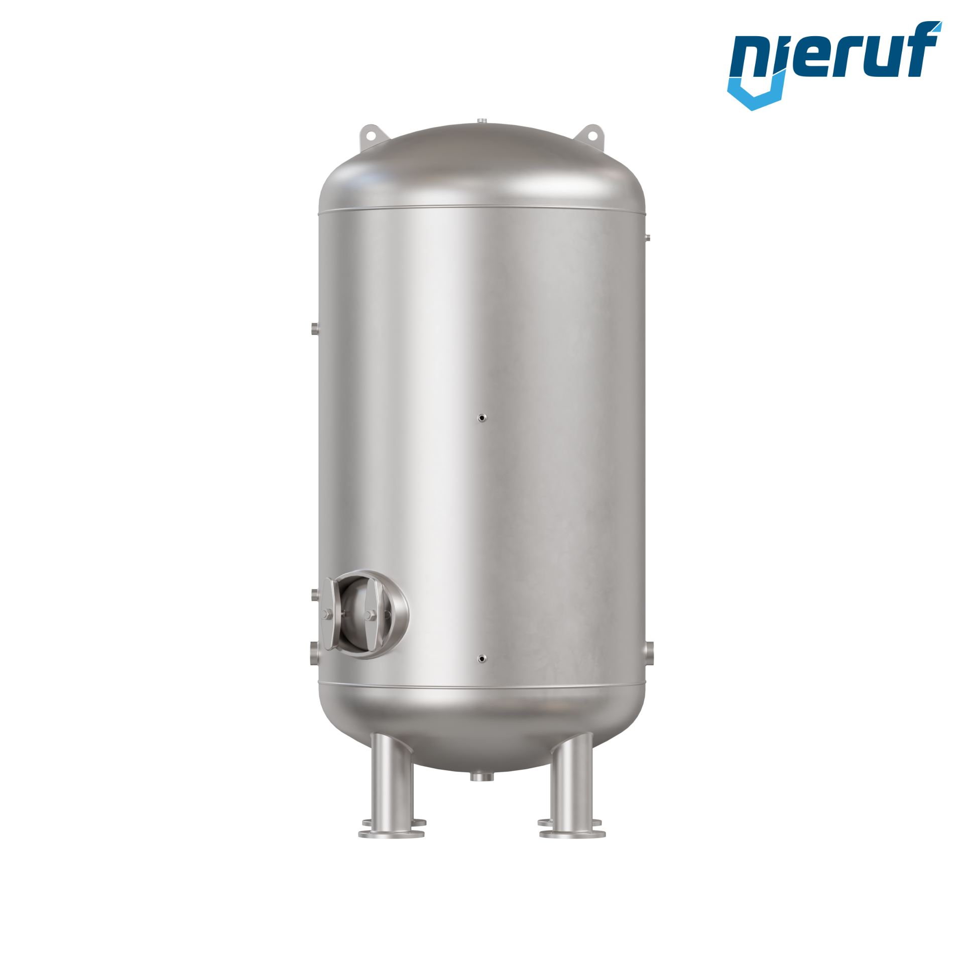 Serbatoio a pressione per acqua verticale BE04 4000 litri, 0-10 bar, acciaio inox