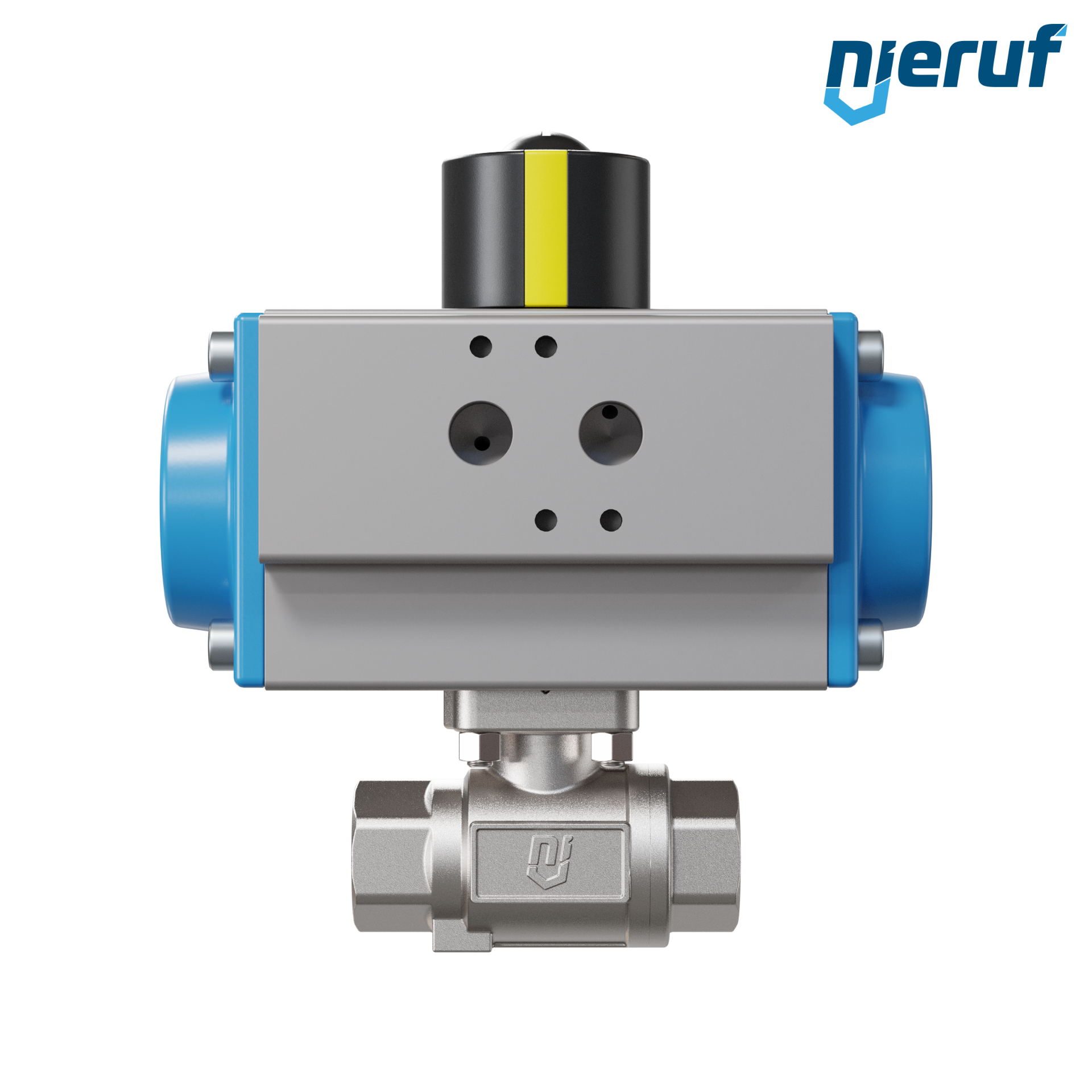 valvola a sfera pneumatica DN8 - 1/4" pollici azionamento rotativo a effetto semplice PK02