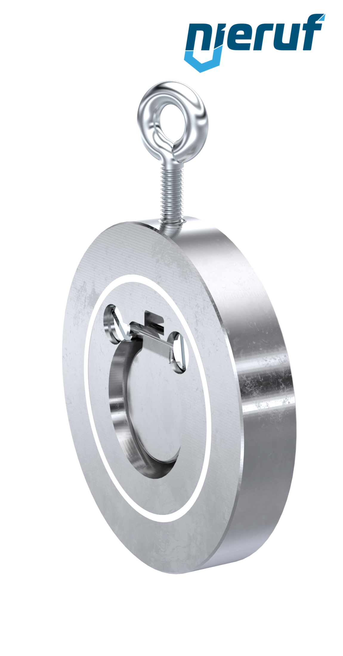 Zwischenflansch-Rückschlagklappe DN32 ZR02 Edelstahl 1.4408 PTFE
