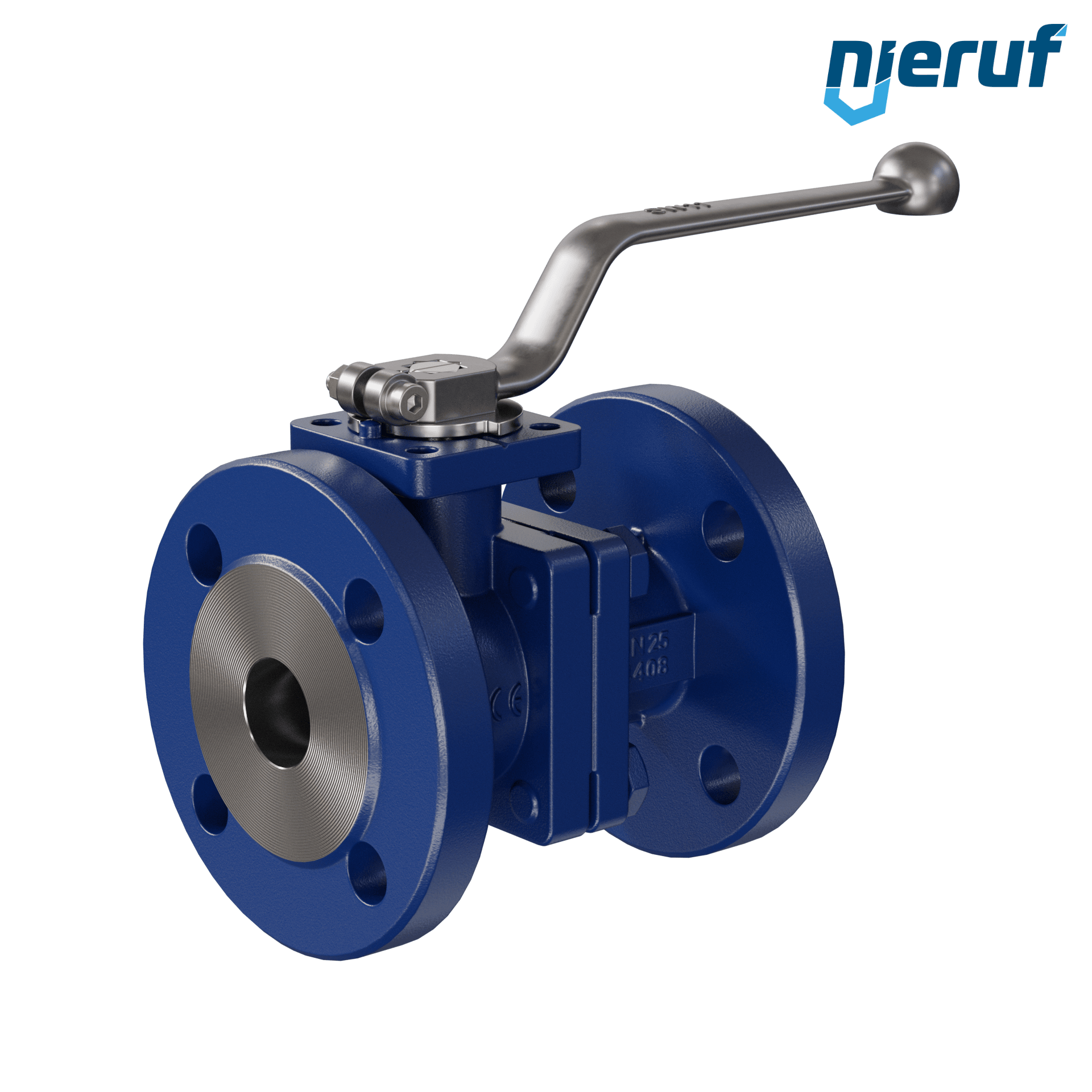 valvola a sfera flangiata per alte temperature FK12 DN25 PN40 in acciaio fuso 1.0619 fino a +25