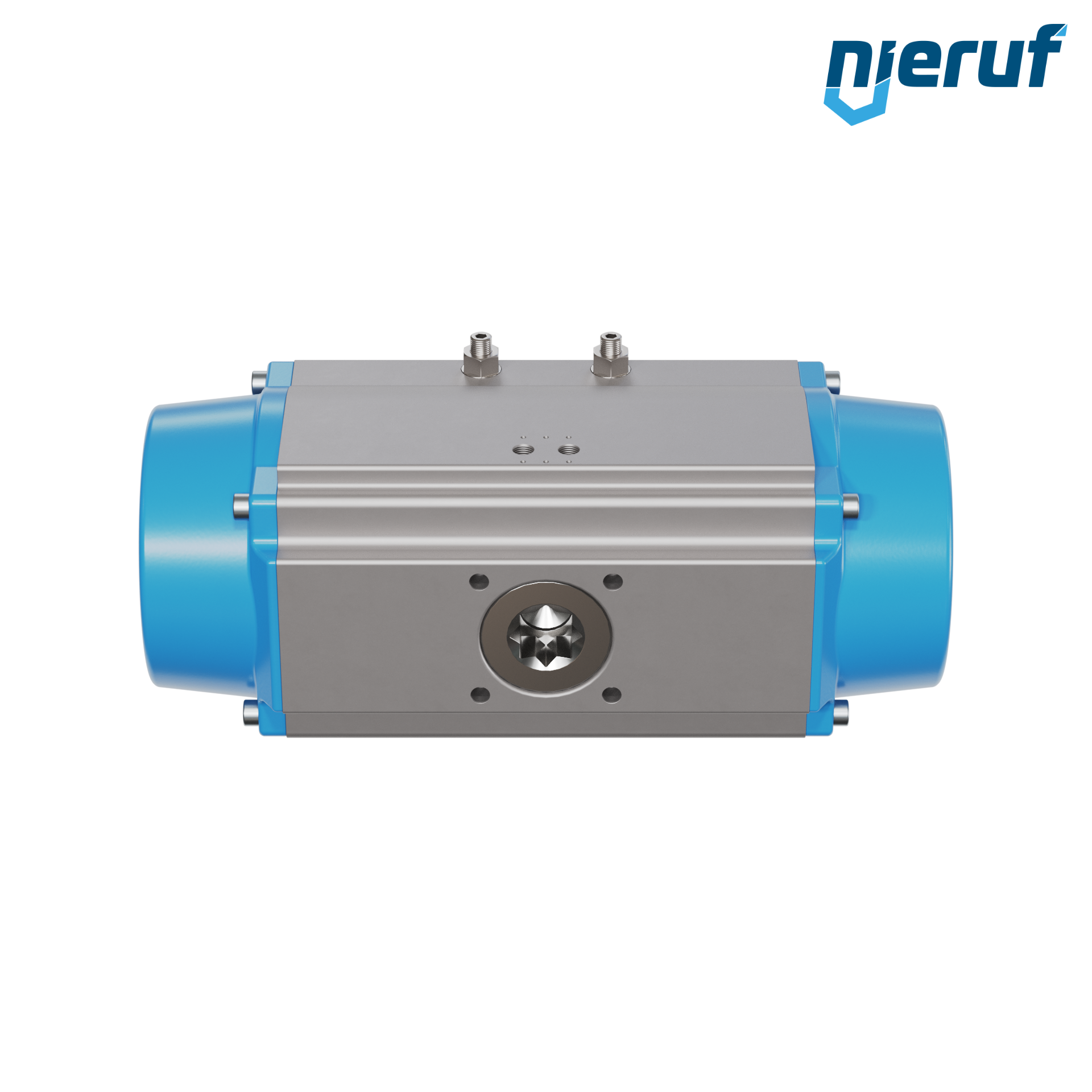 attuatore pneumatico AN02 a singolo effetto, apertura a molla versione per alta temperatura GS-270 90° con 12 molle