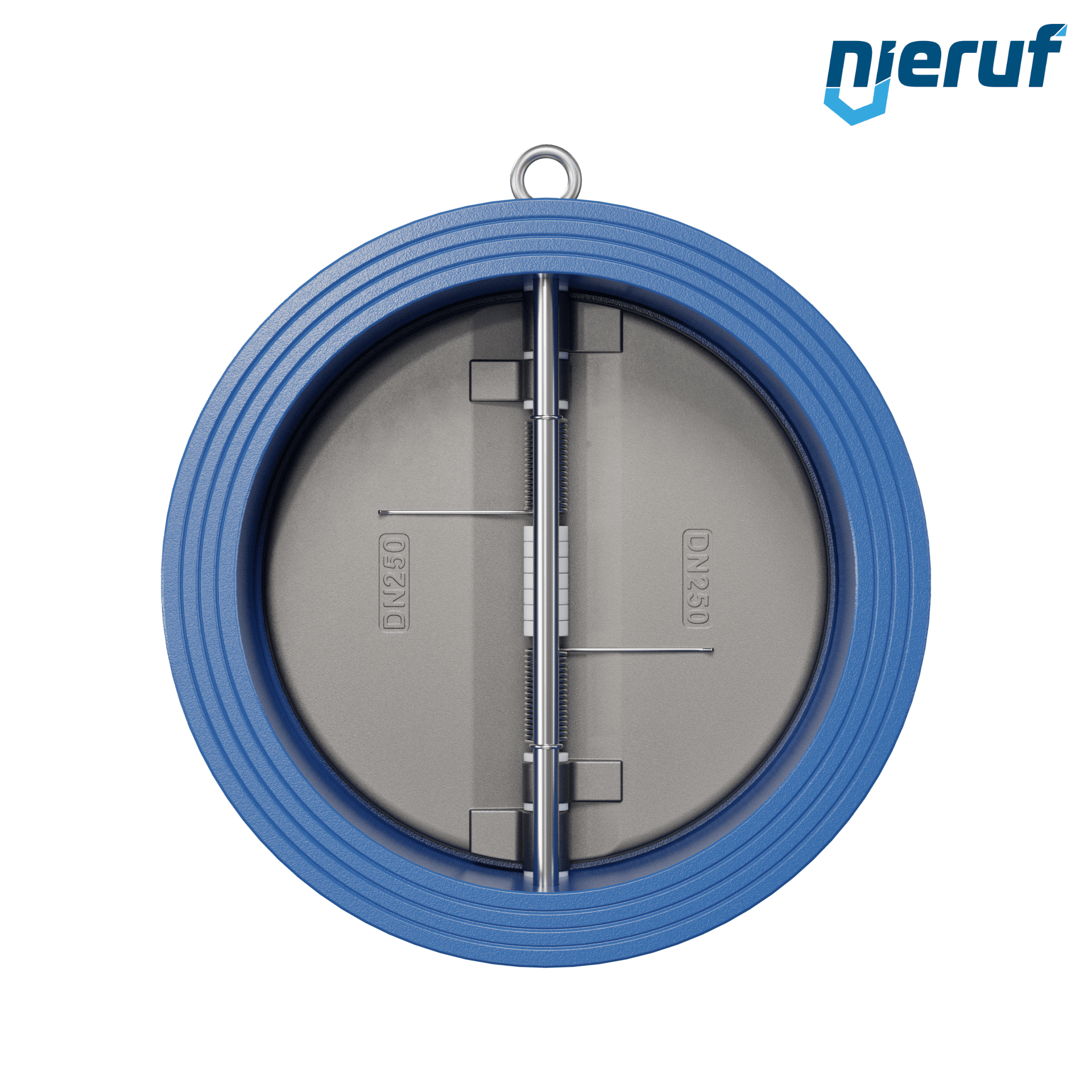 valvola di ritegno a doppio battente DN250 ANSI150 DR01 ANSI 150 GGG40 con rivestimento epossidico blu 180µm  EPDM