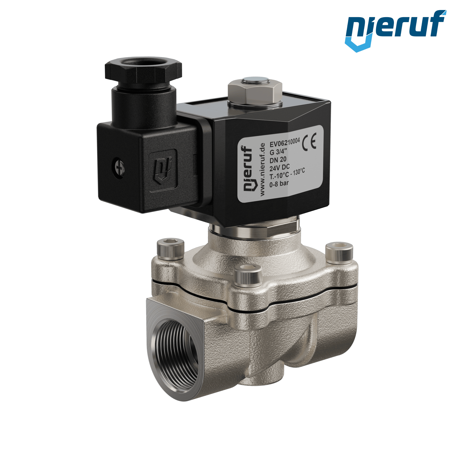 électrovanne G 3/4" pouce acier inoxydable EV06 EPDM 24V DC