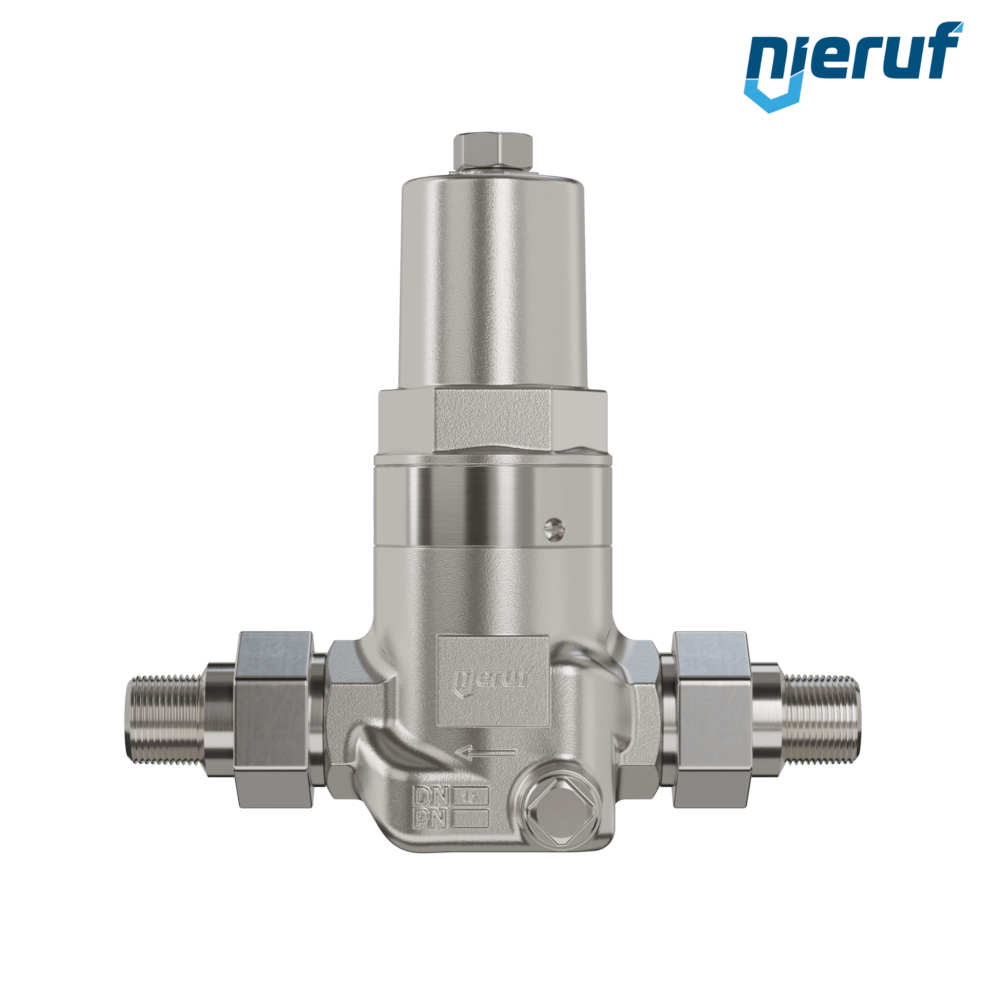 riduttore di pressione a pistone filettatura maschio 1/2" pollici DM10 acciaio inossidabile FPM 2.0 - 20.0 bar