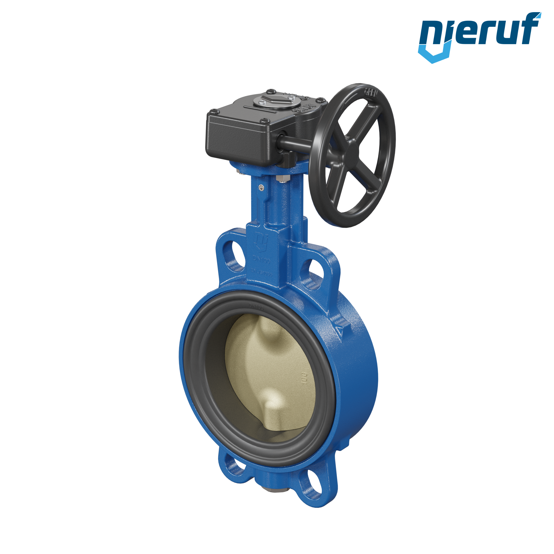 valvola a farfalla per l'acqua di mare DN 100 PN6-PN10-PN16 & ANSI150 AK15 volantino