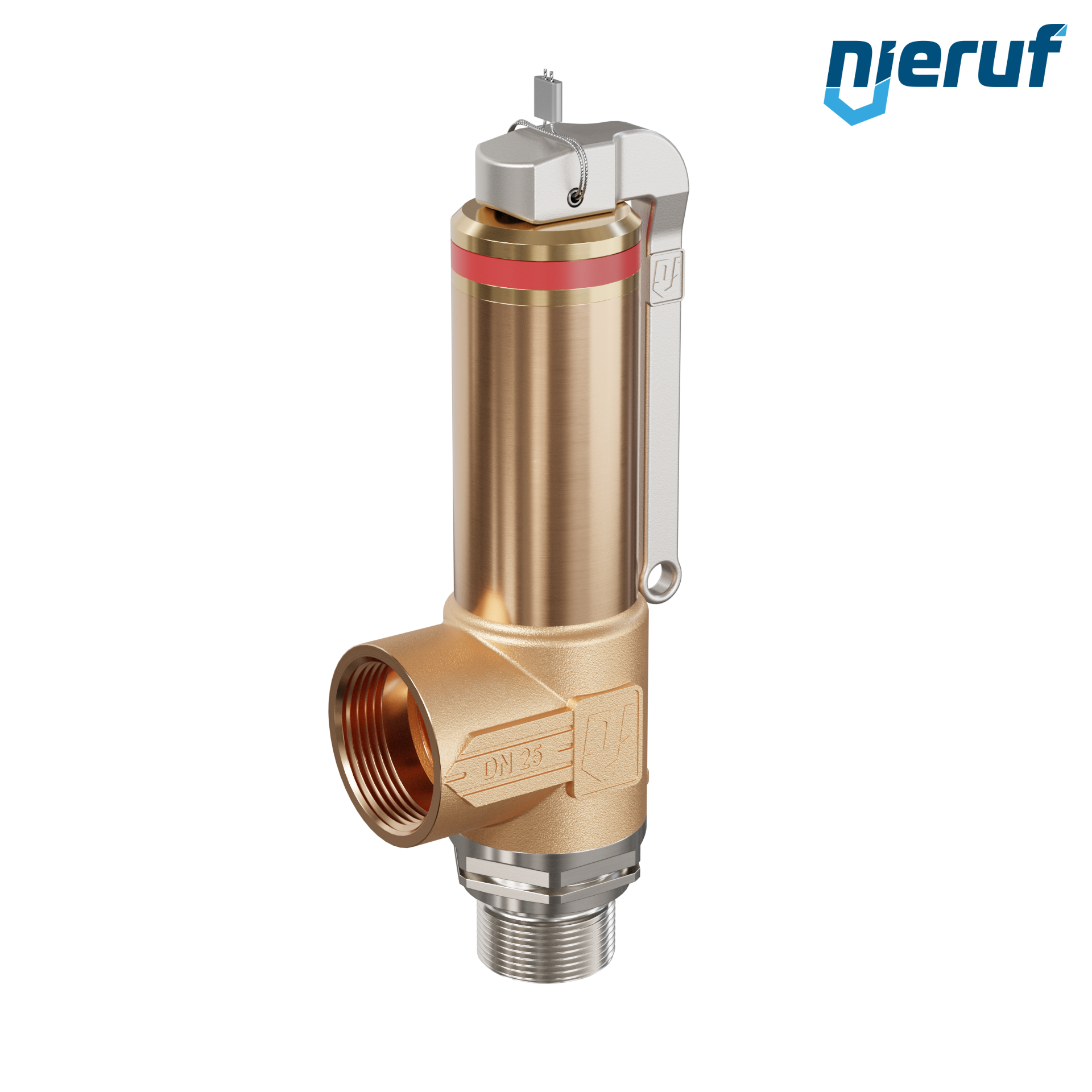 Kriogeniczny zawór bezpieczeństwa Dźwignia DN10 3/4" GZ x 1" GW SV18, stal nierdzewna & brąz PTFE
