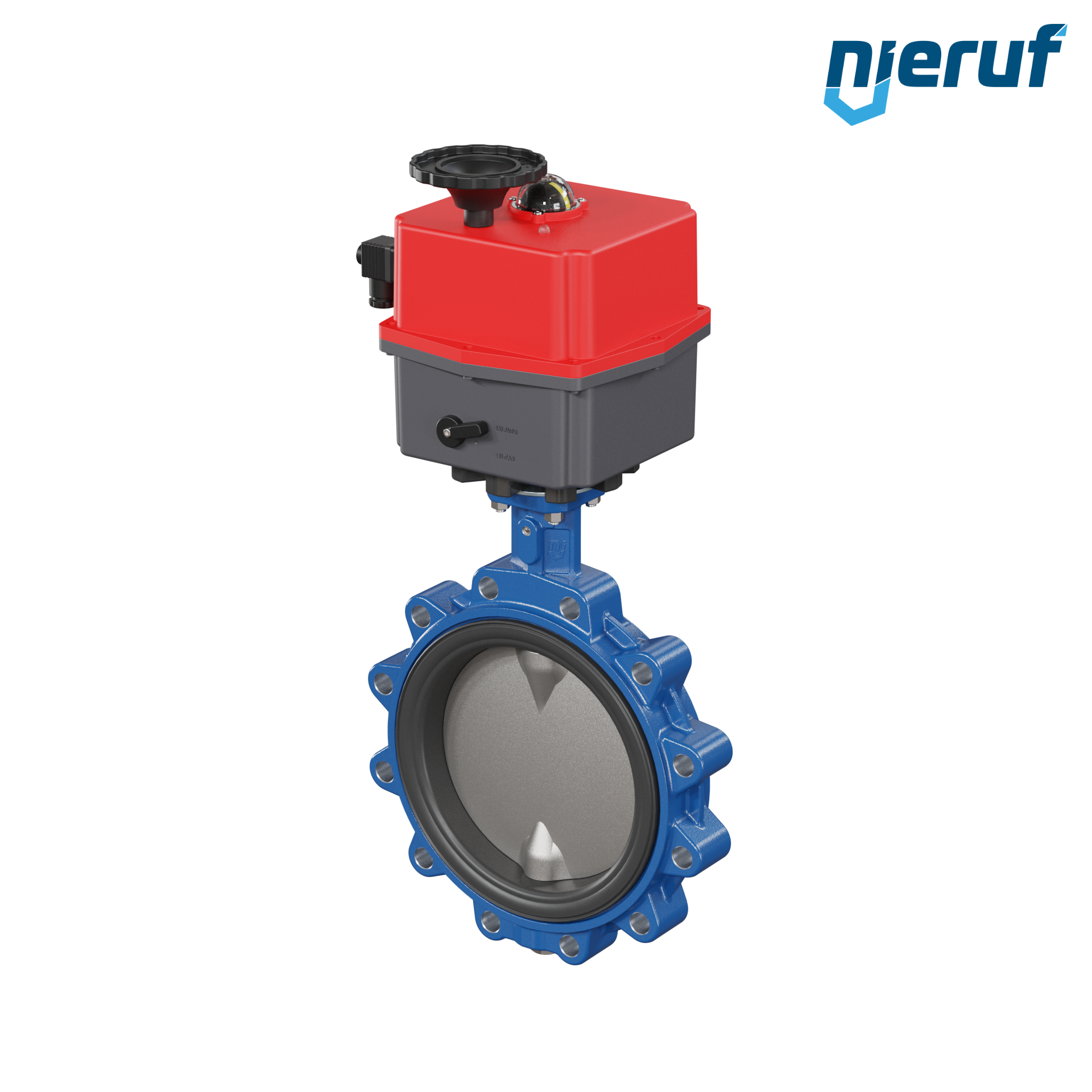 valvola a farfalla DN 200 PN16 con orecchie filettate / lug attuatore elettronico 24-240V FDA