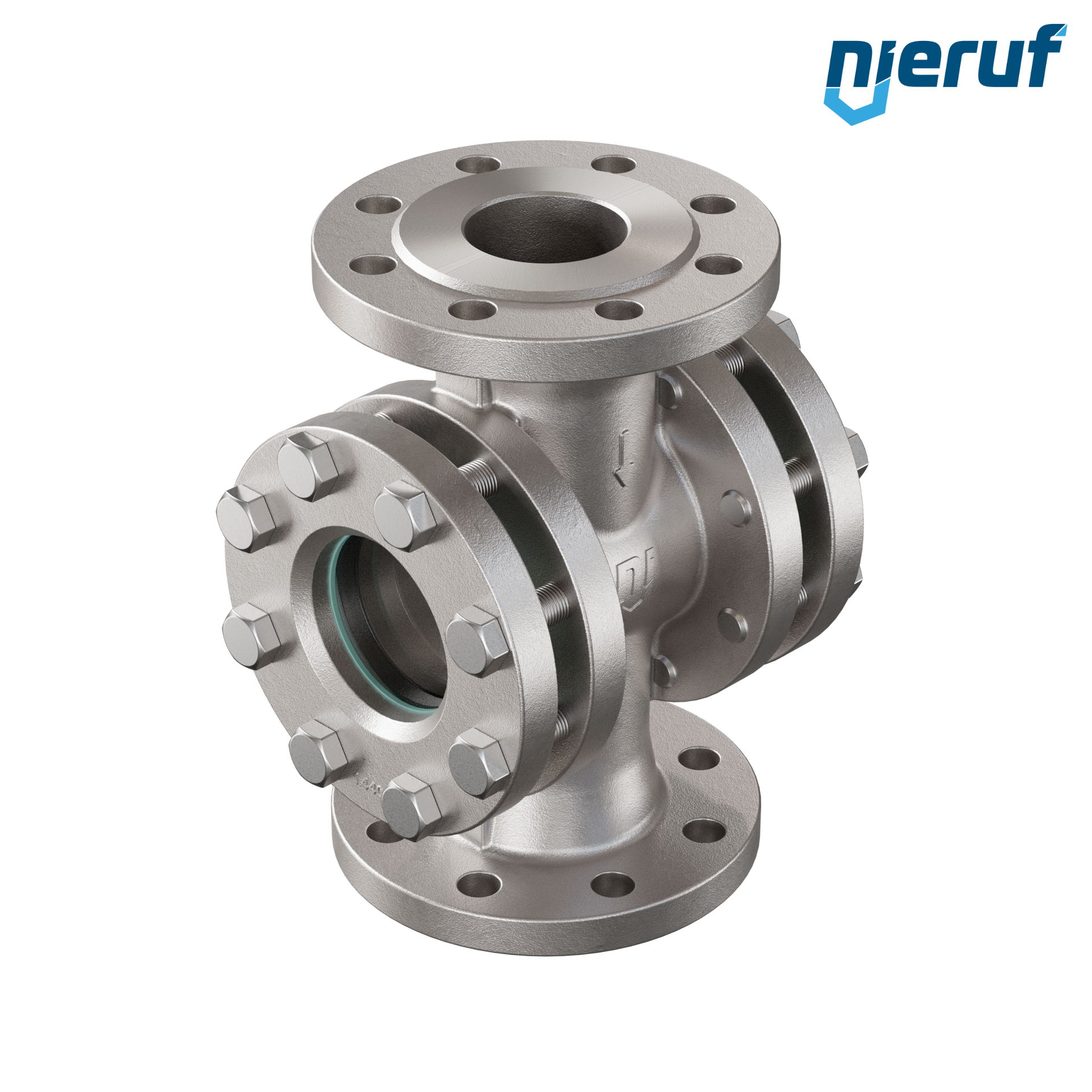 Specola visiva flangiata DN65 - 2 1/2" pollici acciaio inossidabile AISI 316 flangia ANSI 300 vetro borosilicato versione standard